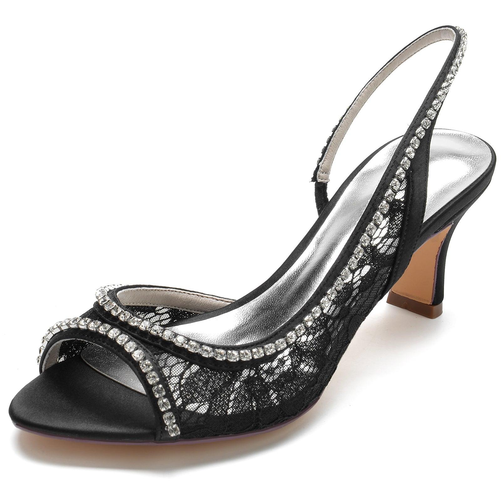 Chunky Heel 6.5cm Silk-Like Shoes CK0317 - COCOMELODY