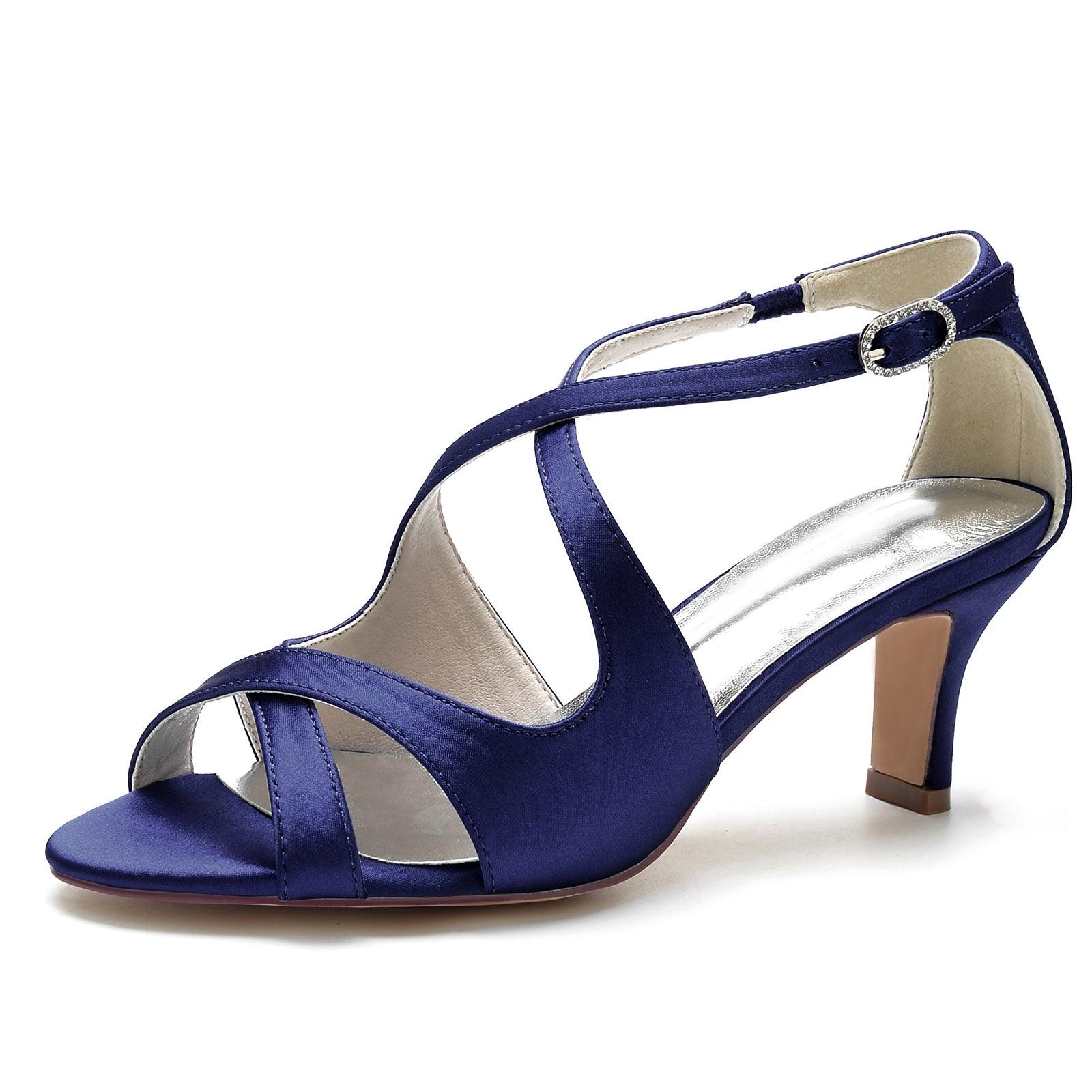 Chunky Heel 6.5cm Silk-Like Shoes CK0319 - COCOMELODY