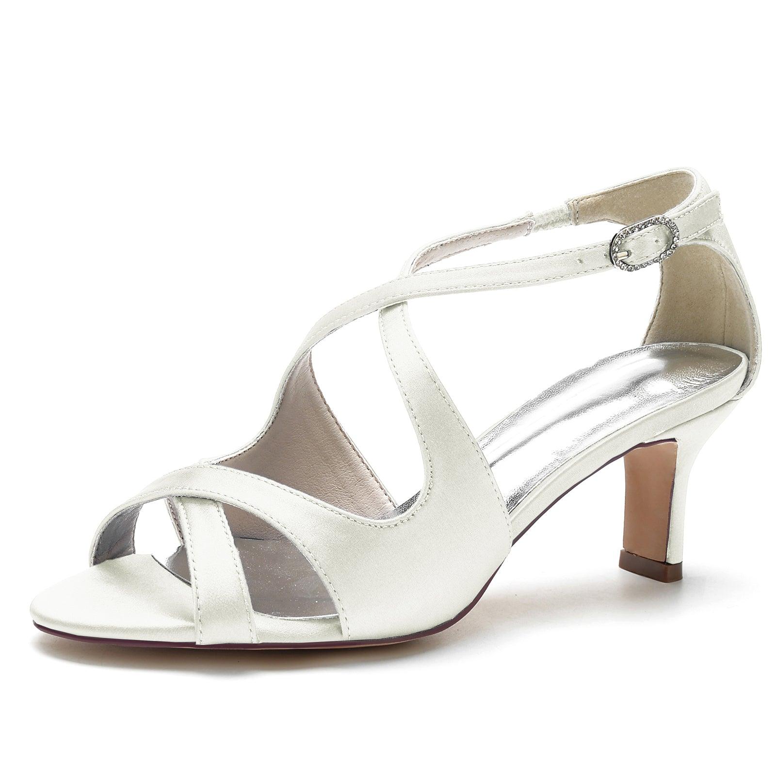 Chunky Heel 6.5cm Silk-Like Shoes CK0319 - COCOMELODY
