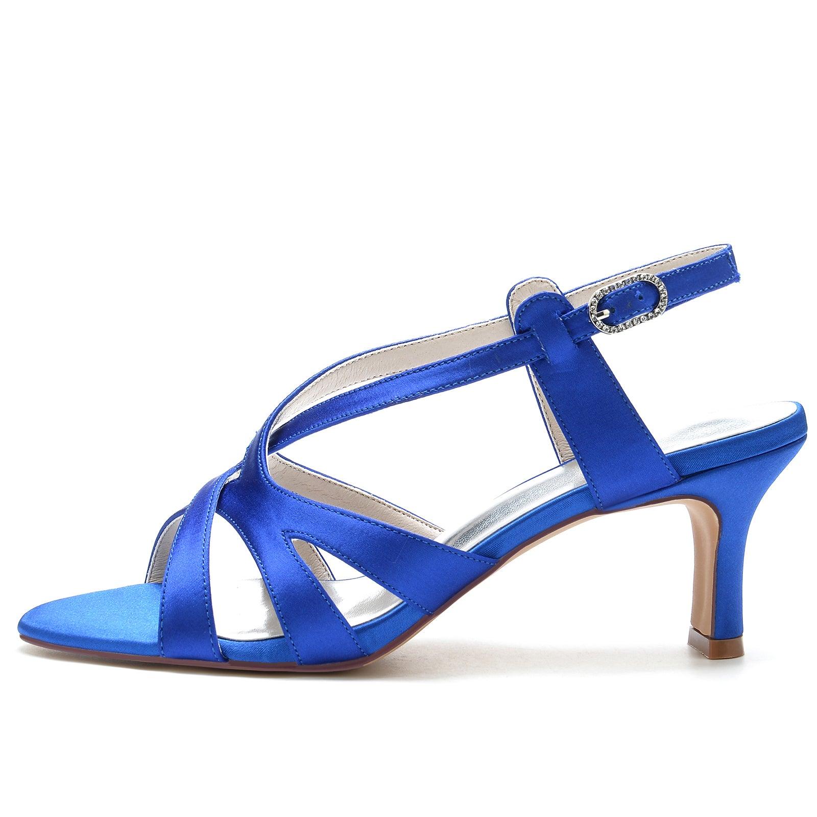 Chunky Heel 6.5cm Silk-Like Shoes CK0320 - COCOMELODY