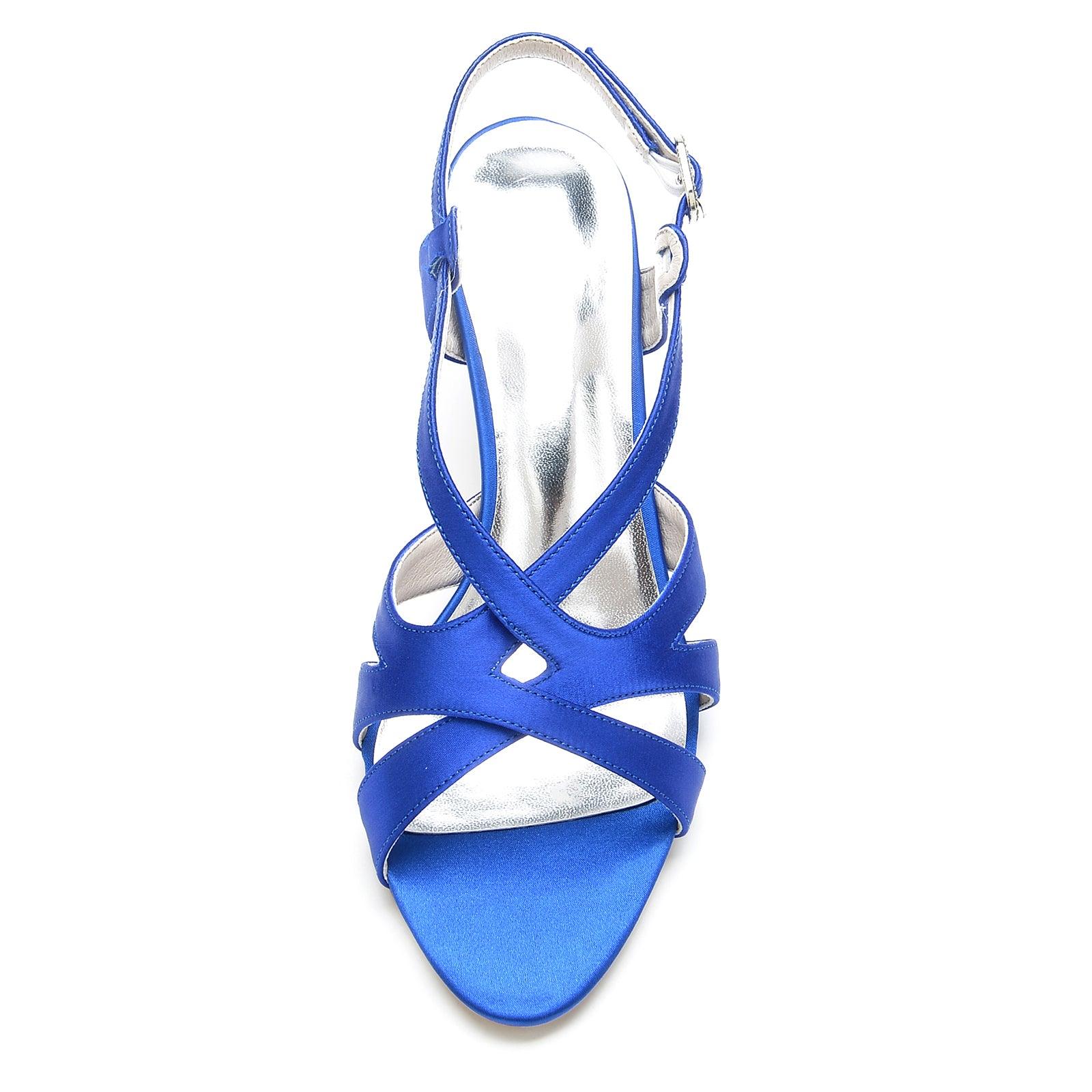 Chunky Heel 6.5cm Silk-Like Shoes CK0320 - COCOMELODY