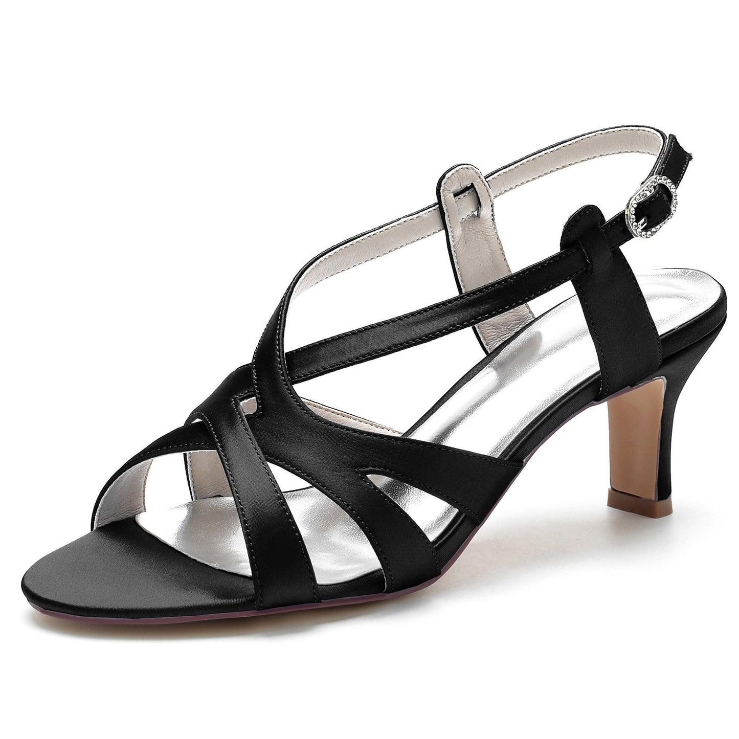 Chunky Heel 6.5cm Silk-Like Shoes CK0320 - COCOMELODY