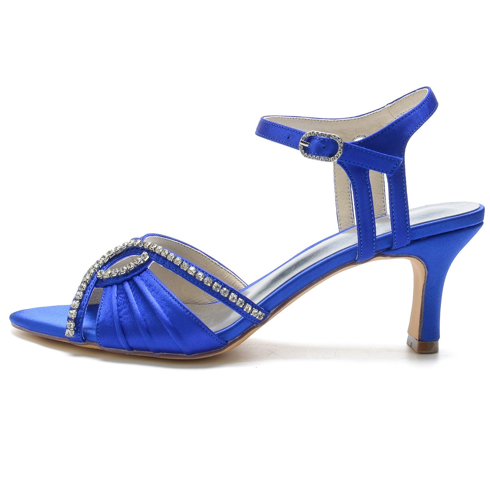 Chunky Heel 6.5cm Silk-Like Shoes CK0321 - COCOMELODY