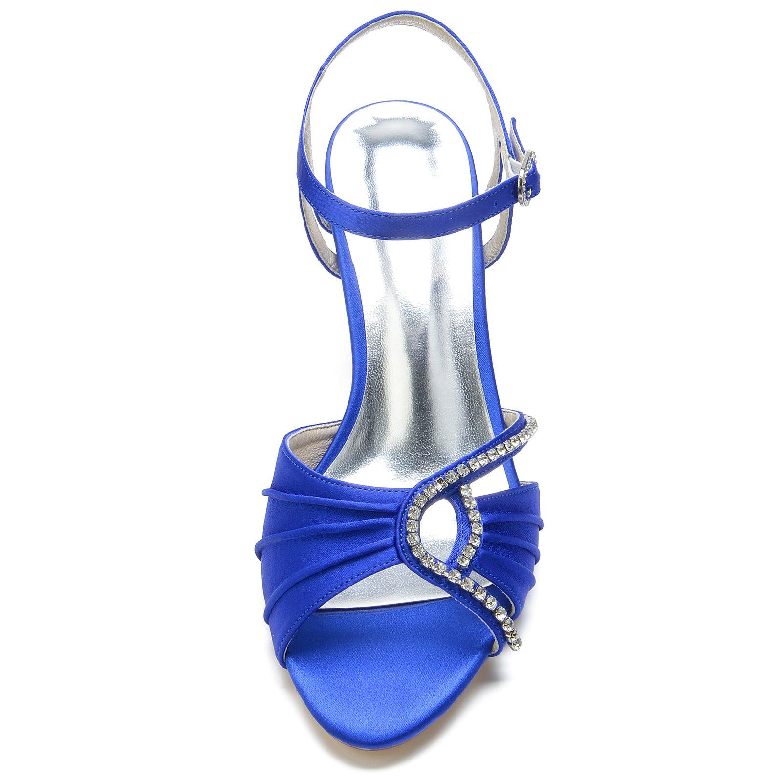 Chunky Heel 6.5cm Silk-Like Shoes CK0321 - COCOMELODY