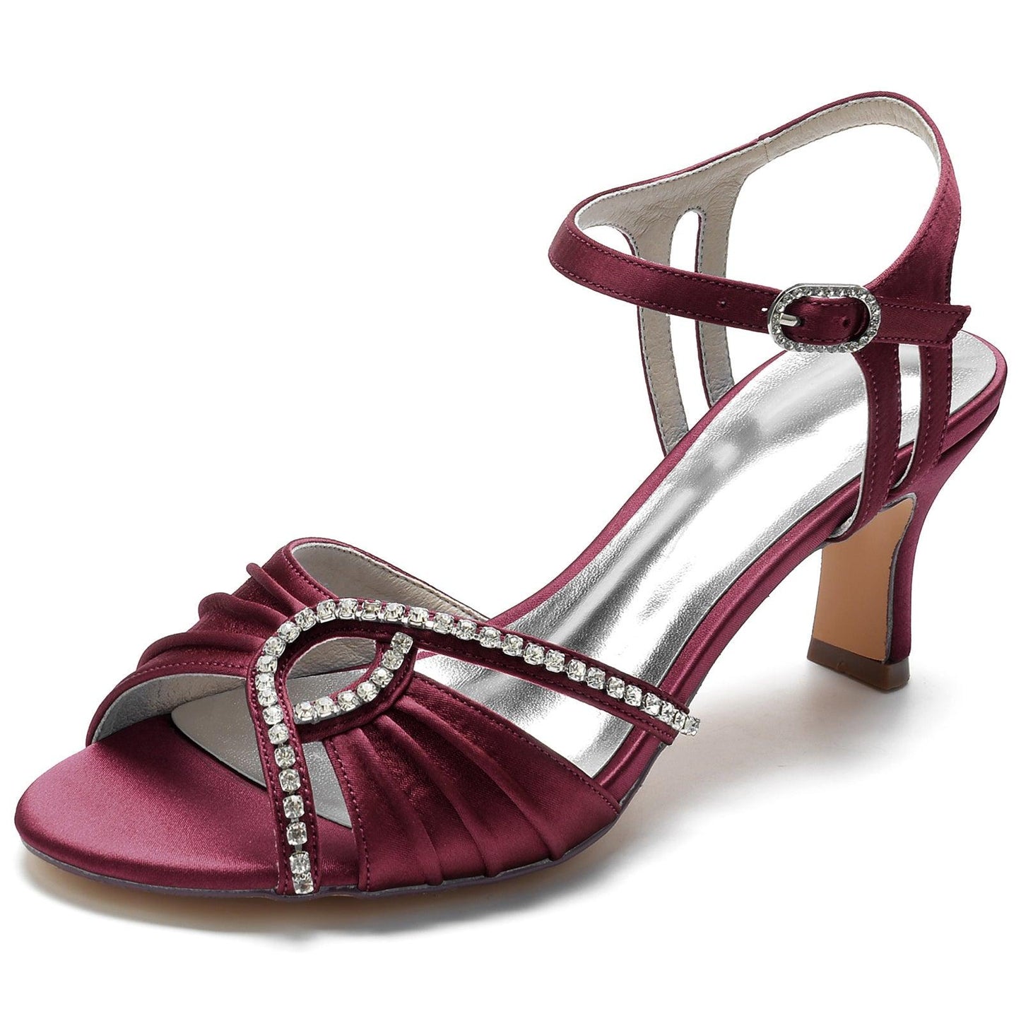 Chunky Heel 6.5cm Silk-Like Shoes CK0321 - COCOMELODY