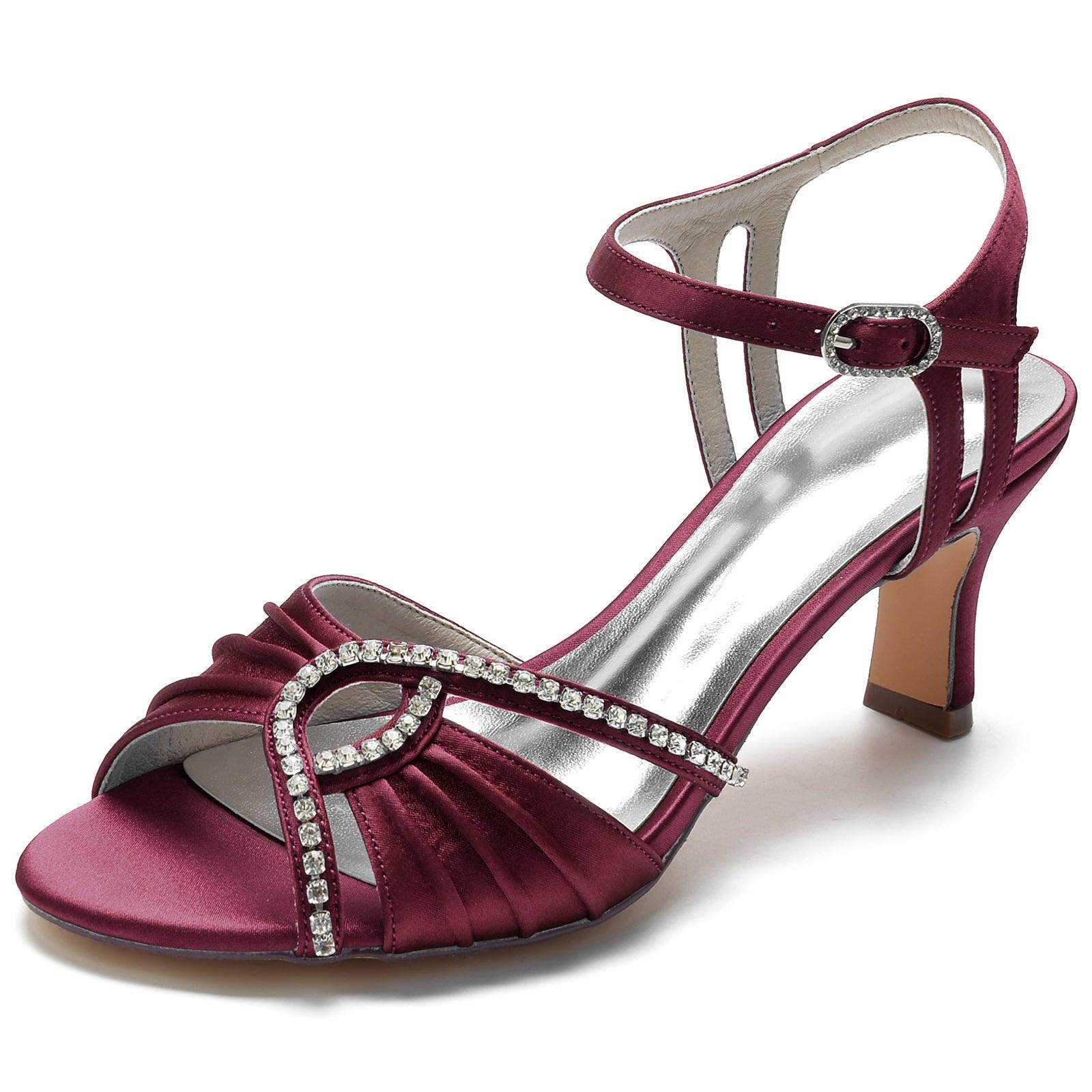 Chunky Heel 6.5cm Silk-Like Shoes CK0321 - COCOMELODY