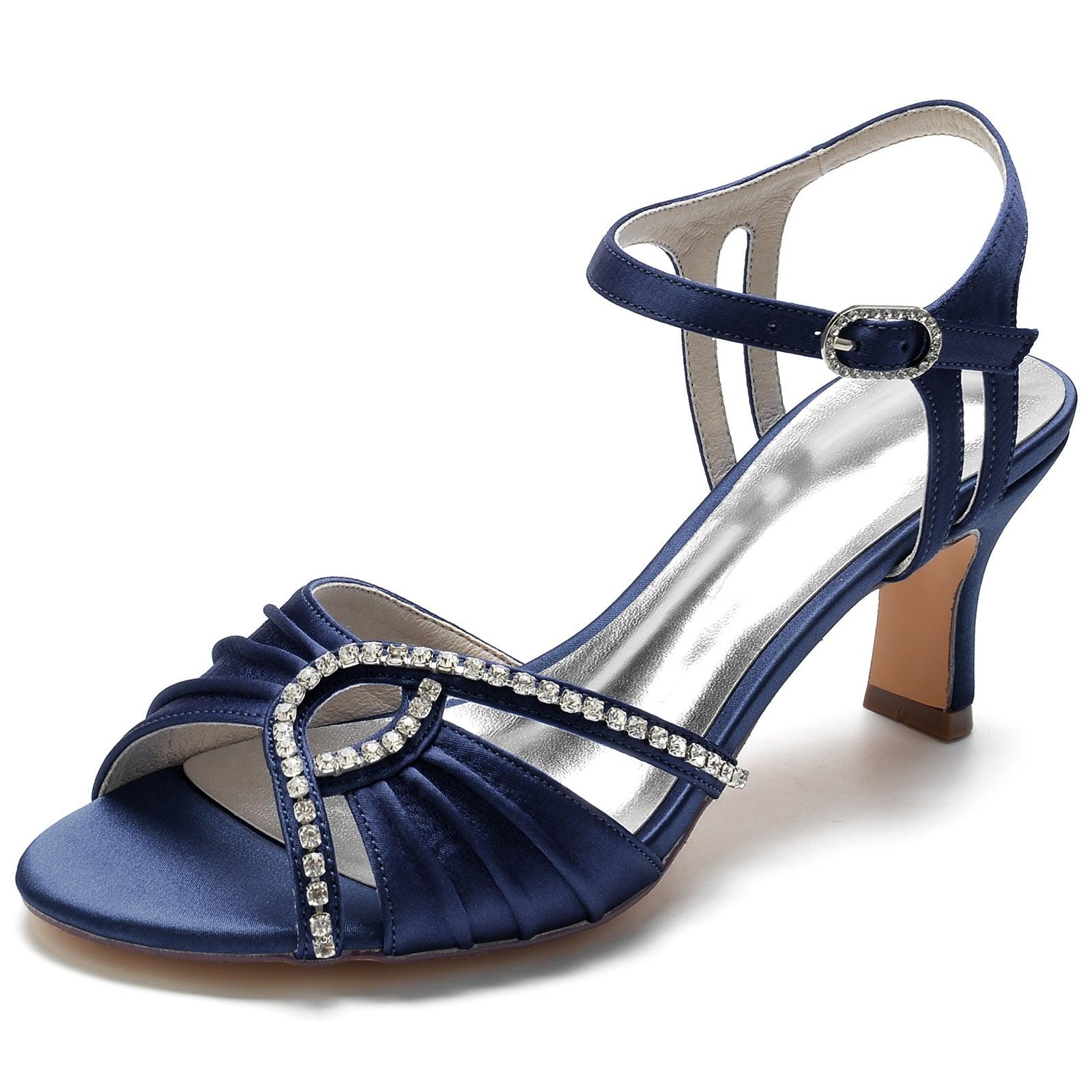 Chunky Heel 6.5cm Silk-Like Shoes CK0321 - COCOMELODY