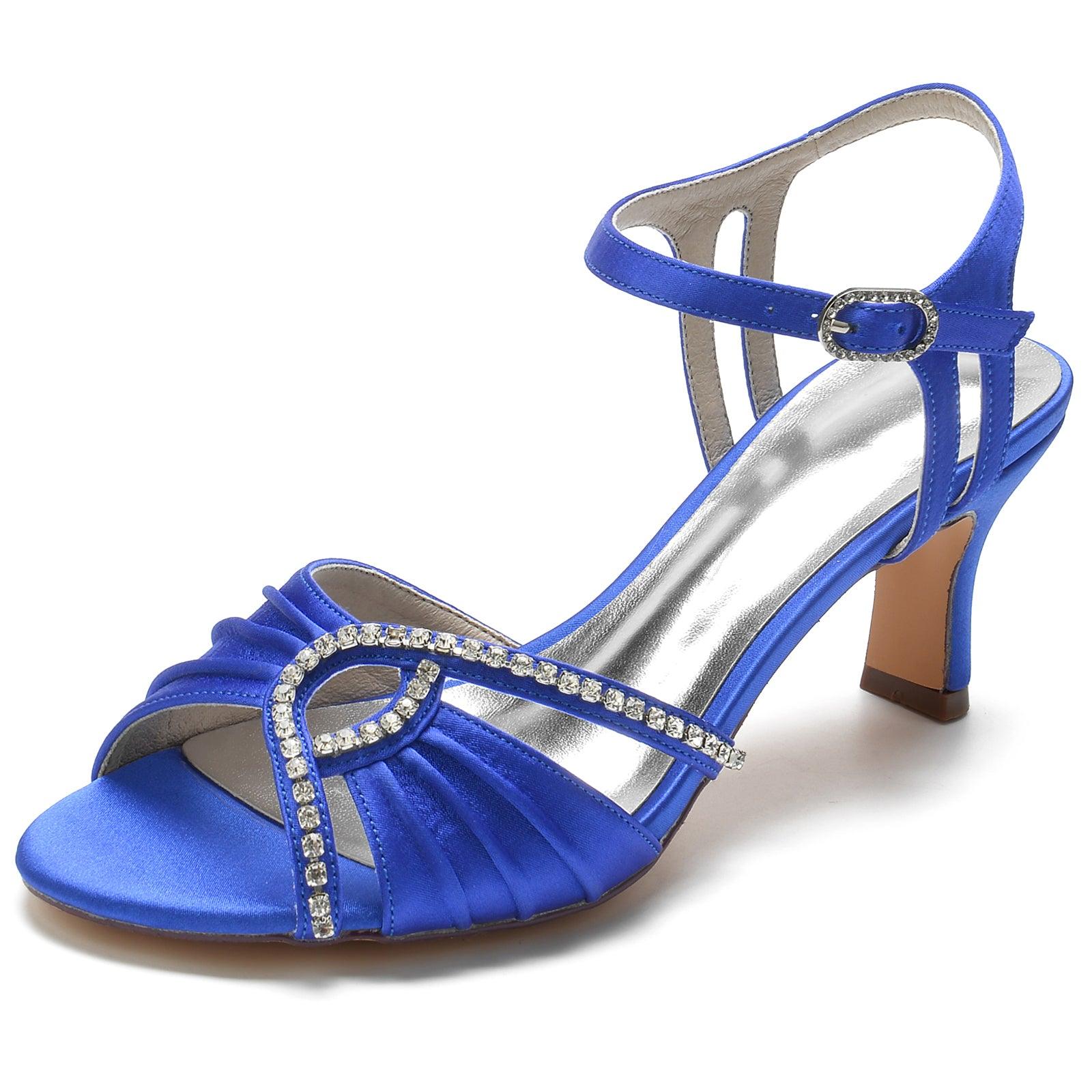 Chunky Heel 6.5cm Silk-Like Shoes CK0321 - COCOMELODY