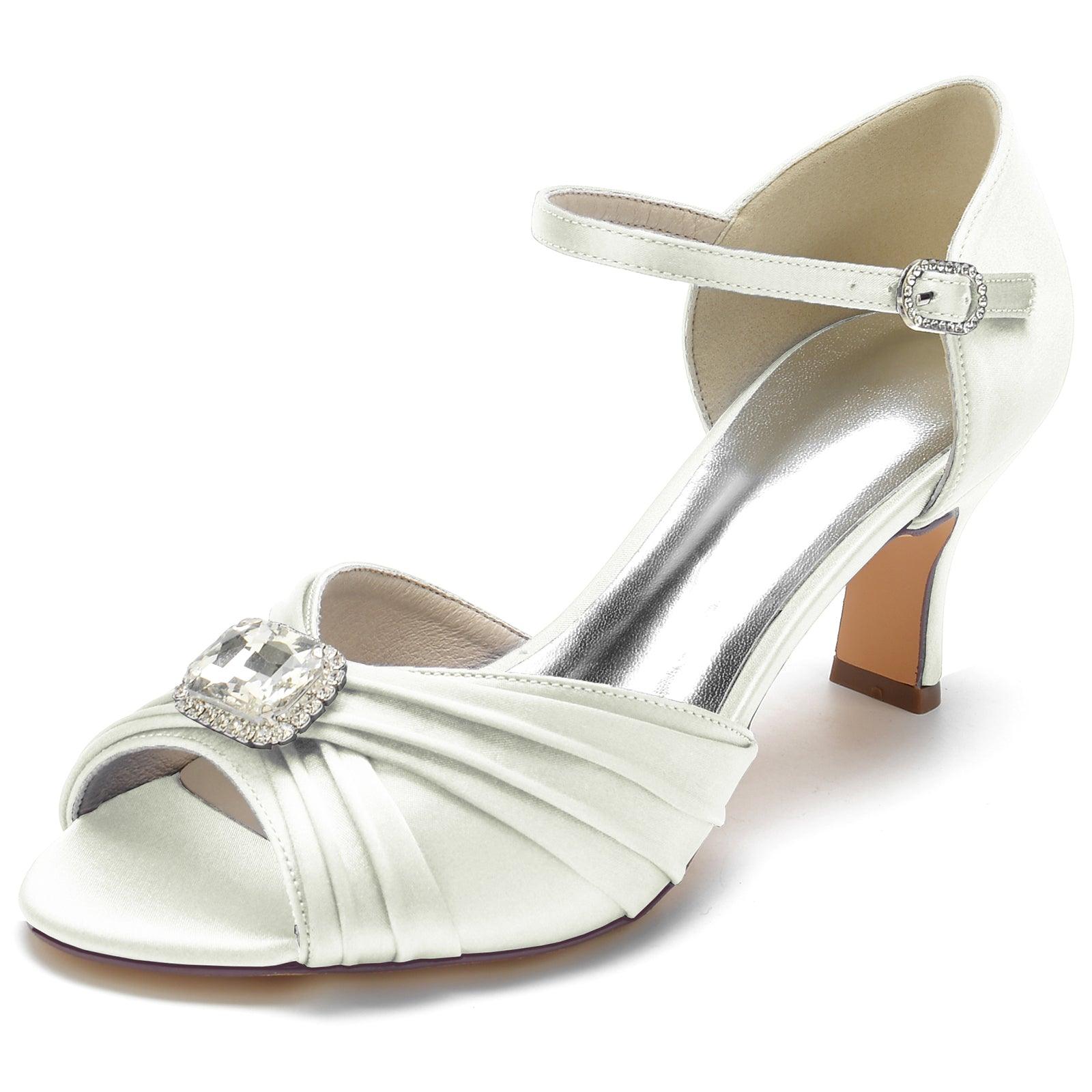 Chunky Heel 6.5cm Silk-Like Shoes CK0322 - COCOMELODY