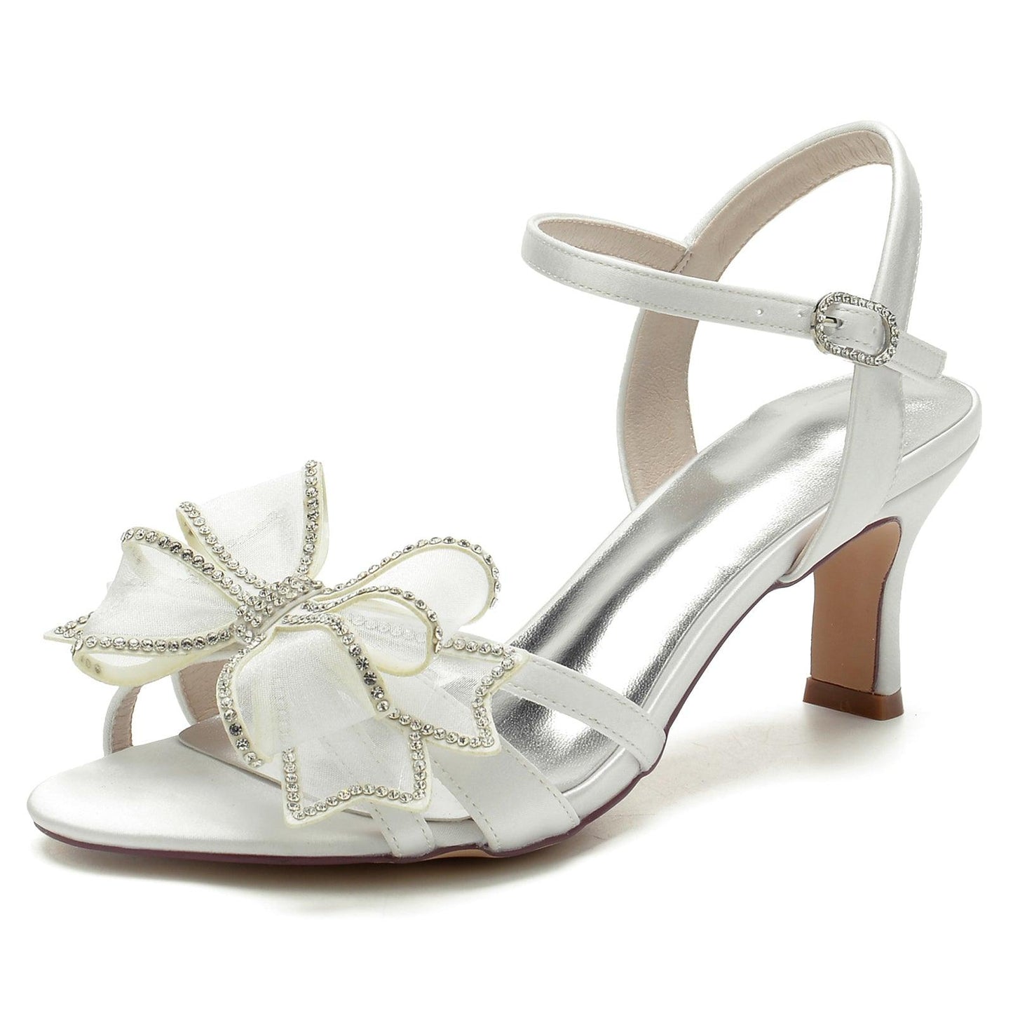 Chunky Heel 6.5cm Silk-Like Shoes CK0324 - COCOMELODY