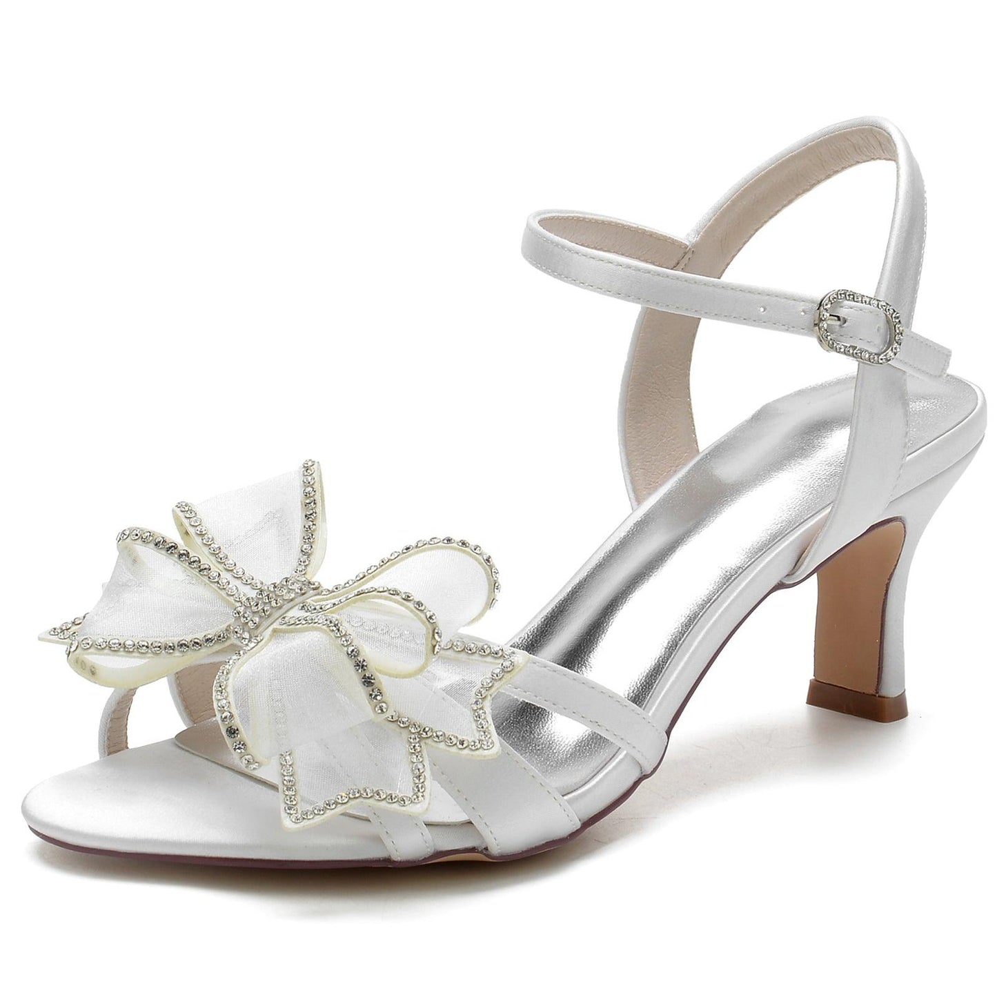 Chunky Heel 6.5cm Silk-Like Shoes CK0324 - COCOMELODY