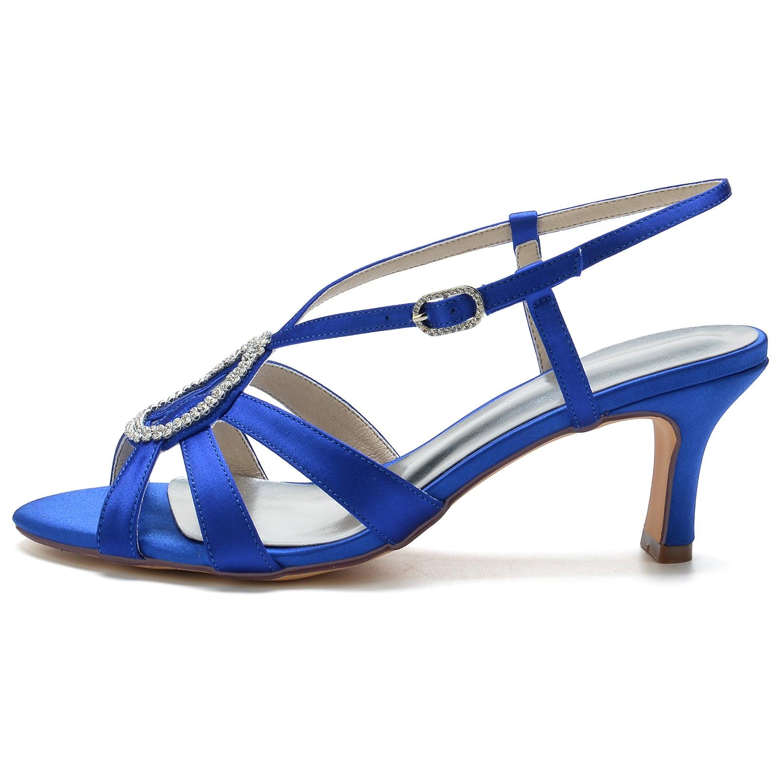 Chunky Heel 6.5cm Silk-Like Shoes CK0327 - COCOMELODY