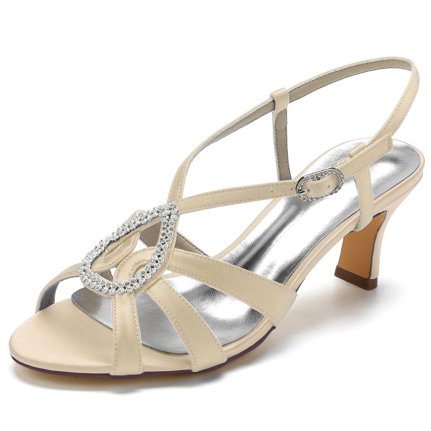 Chunky Heel 6.5cm Silk-Like Shoes CK0327 - COCOMELODY