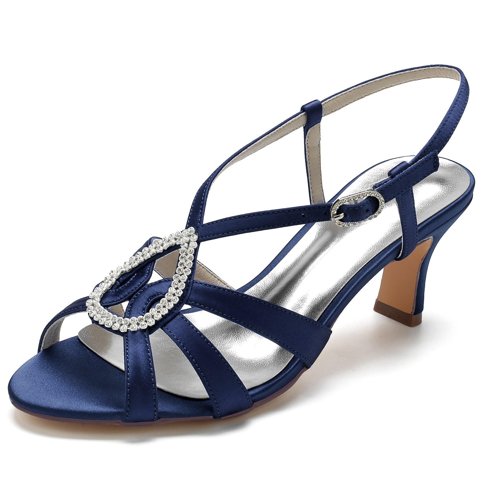 Chunky Heel 6.5cm Silk-Like Shoes CK0327 - COCOMELODY
