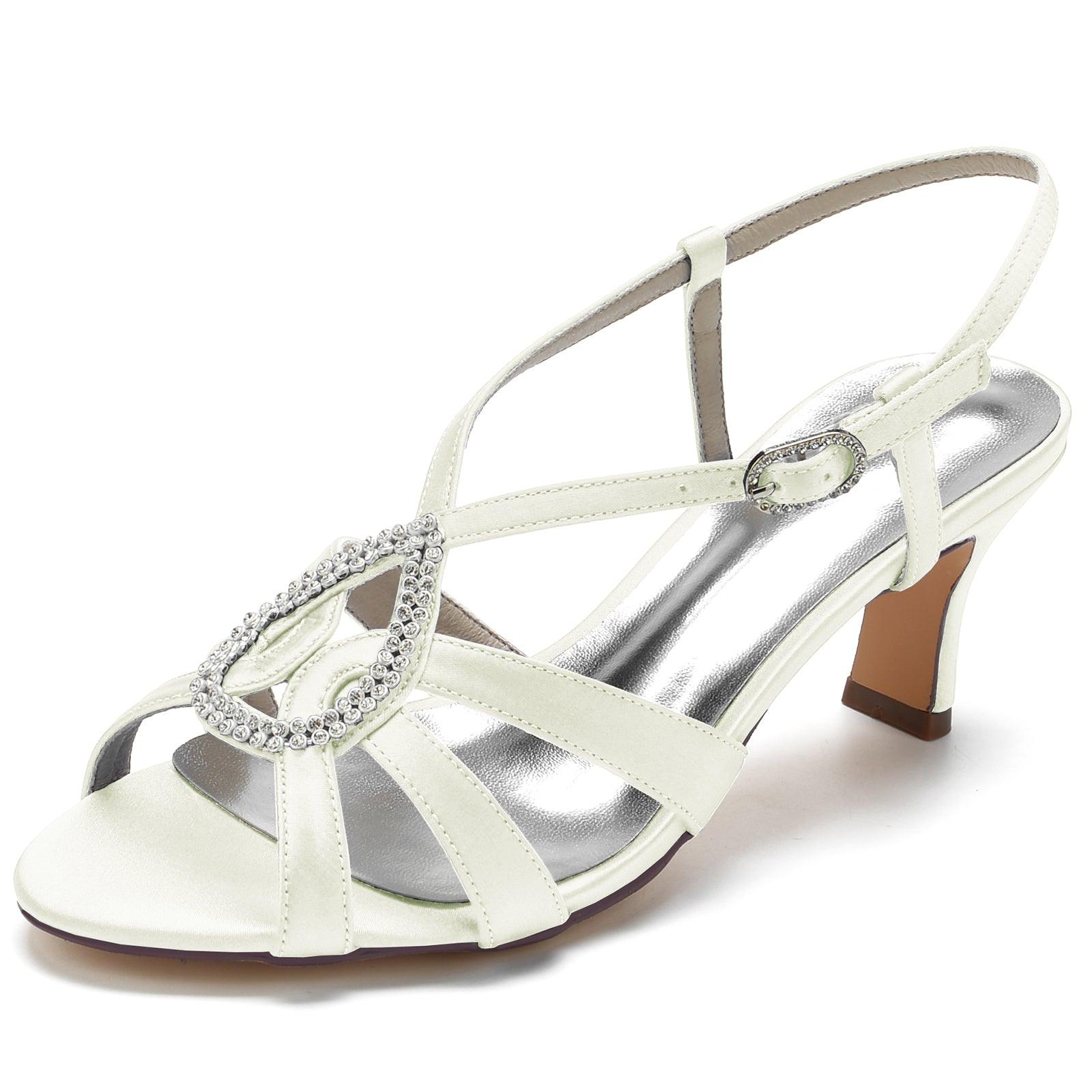 Chunky Heel 6.5cm Silk-Like Shoes CK0327 - COCOMELODY