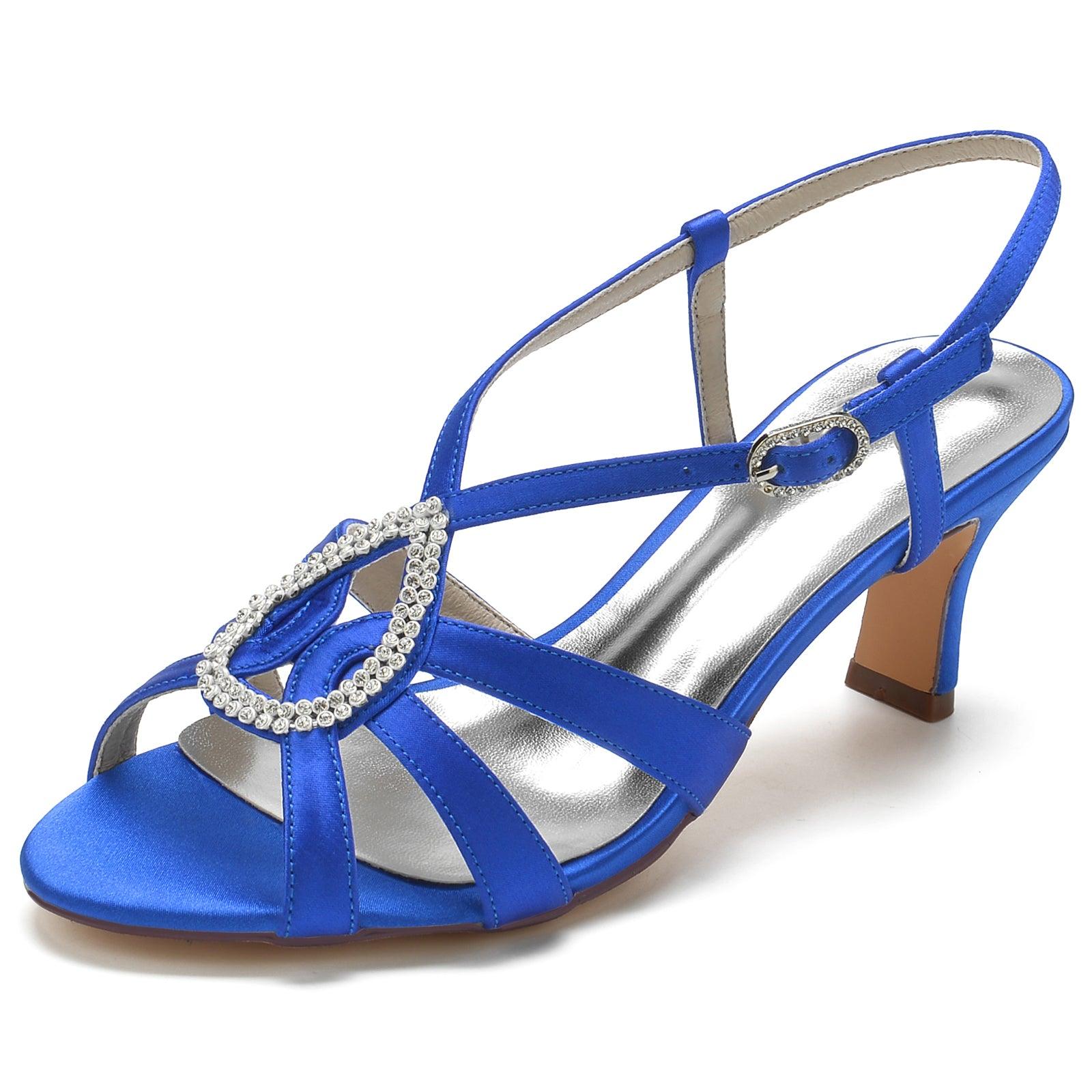 Chunky Heel 6.5cm Silk-Like Shoes CK0327 - COCOMELODY