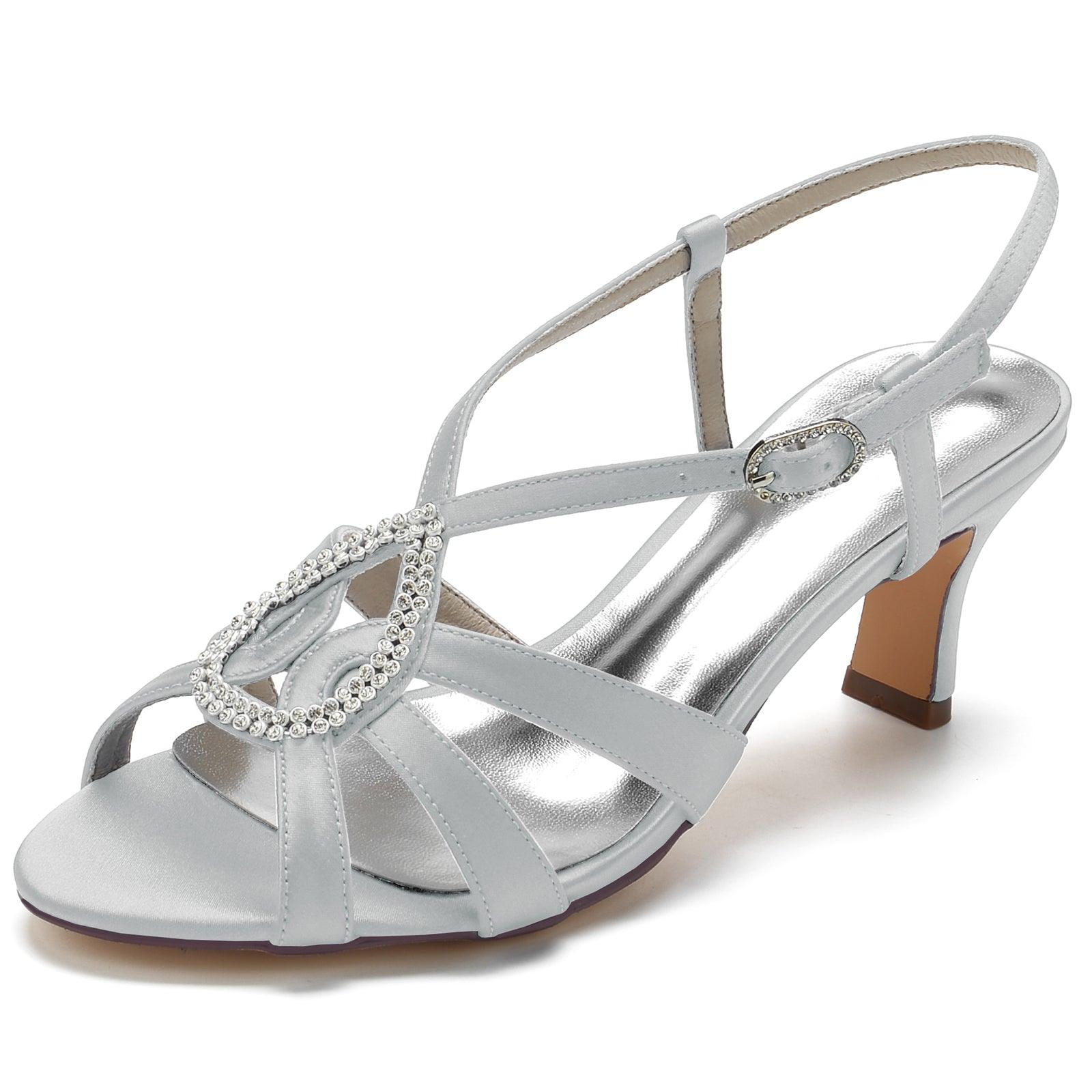 Chunky Heel 6.5cm Silk-Like Shoes CK0327 - COCOMELODY
