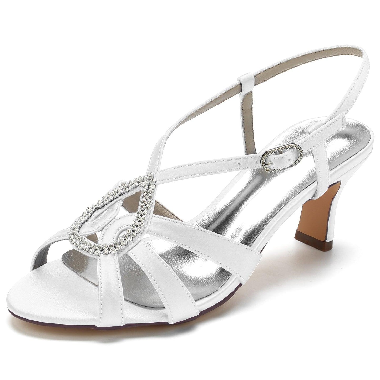 Chunky Heel 6.5cm Silk-Like Shoes CK0327 - COCOMELODY