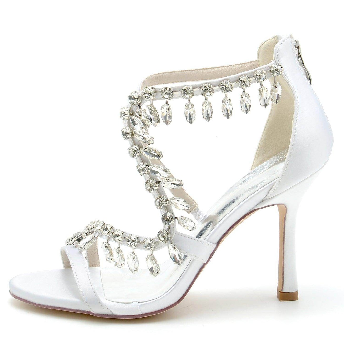 Stiletto Heel 9.5cm Silk-Like Shoes CK0331 - COCOMELODY