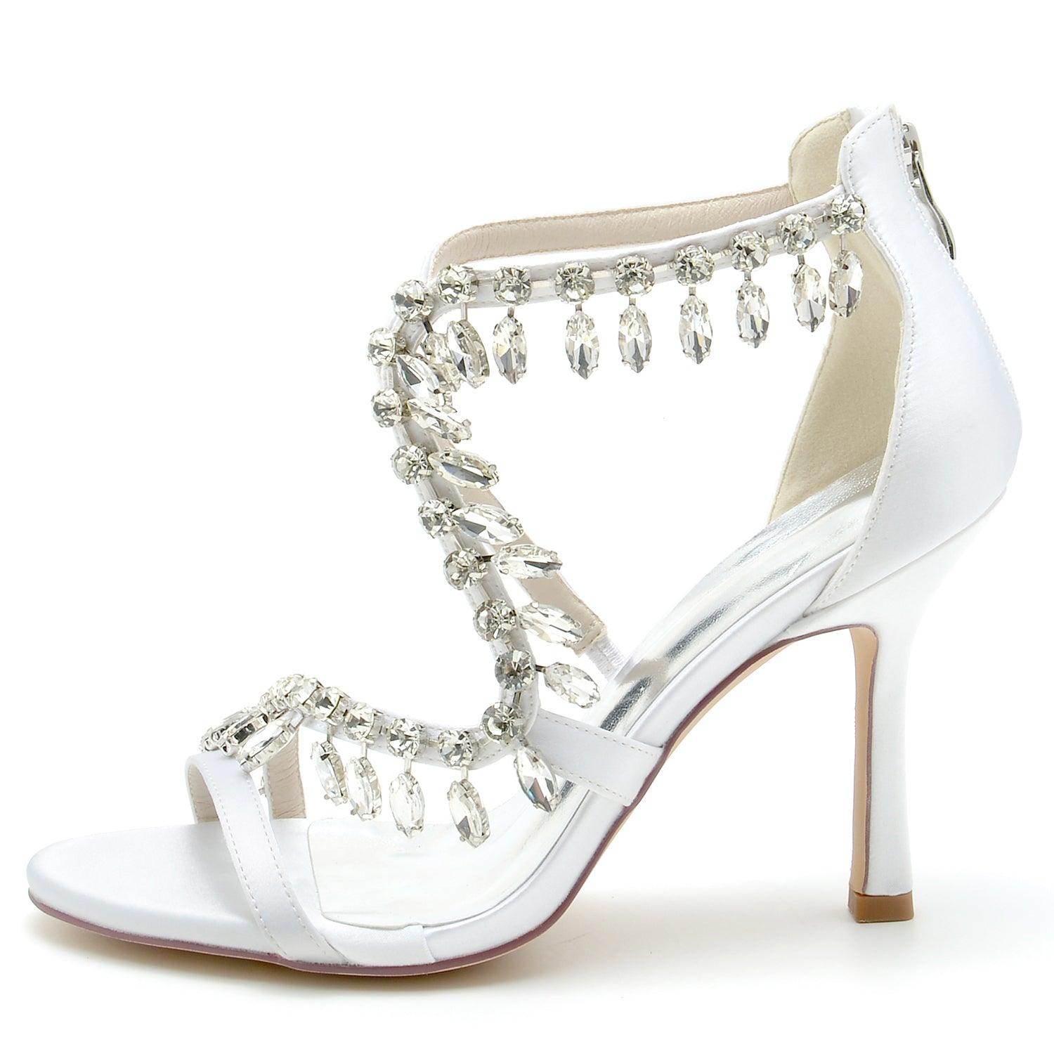 Stiletto Heel 9.5cm Silk-Like Shoes CK0331 - COCOMELODY