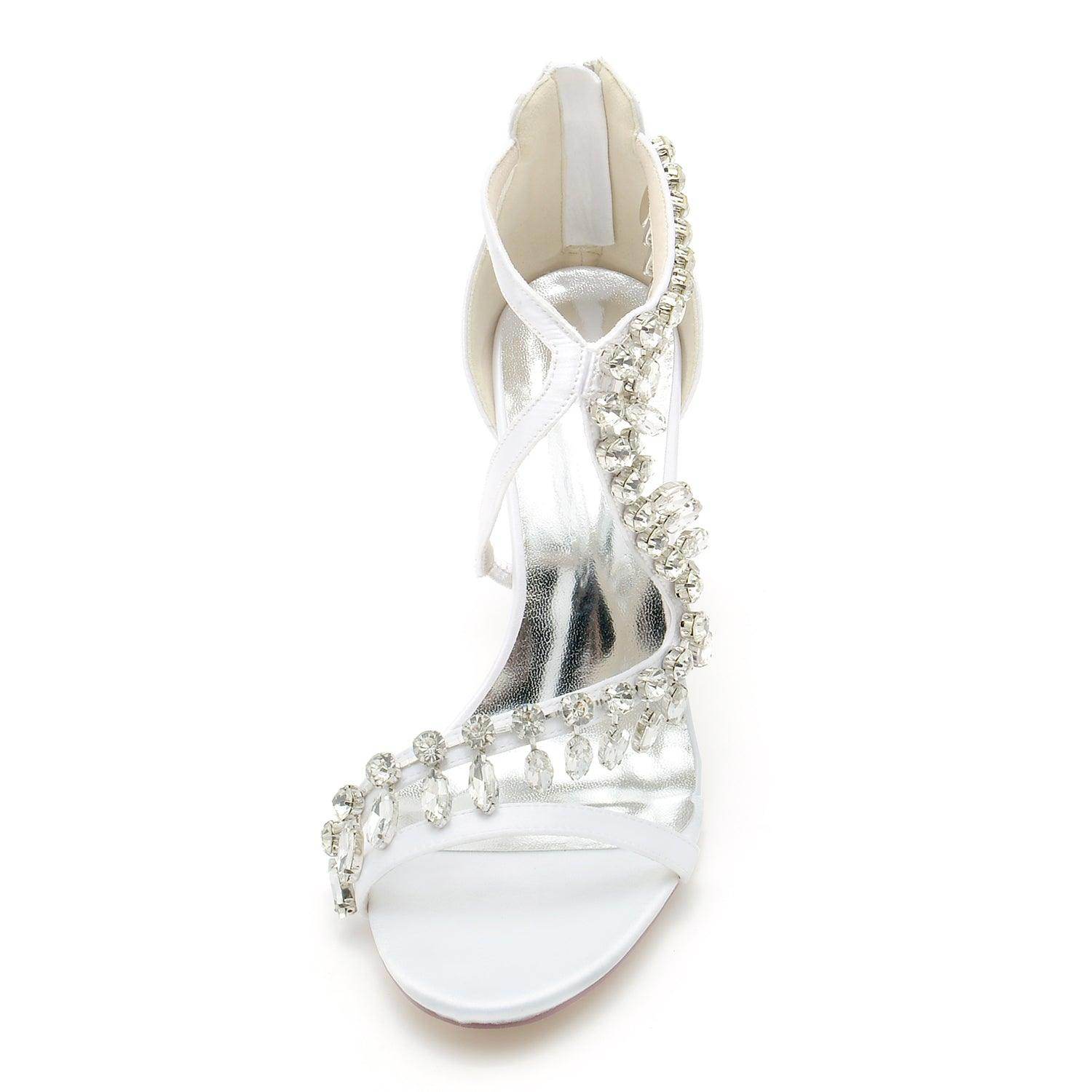 Stiletto Heel 9.5cm Silk-Like Shoes CK0331 - COCOMELODY