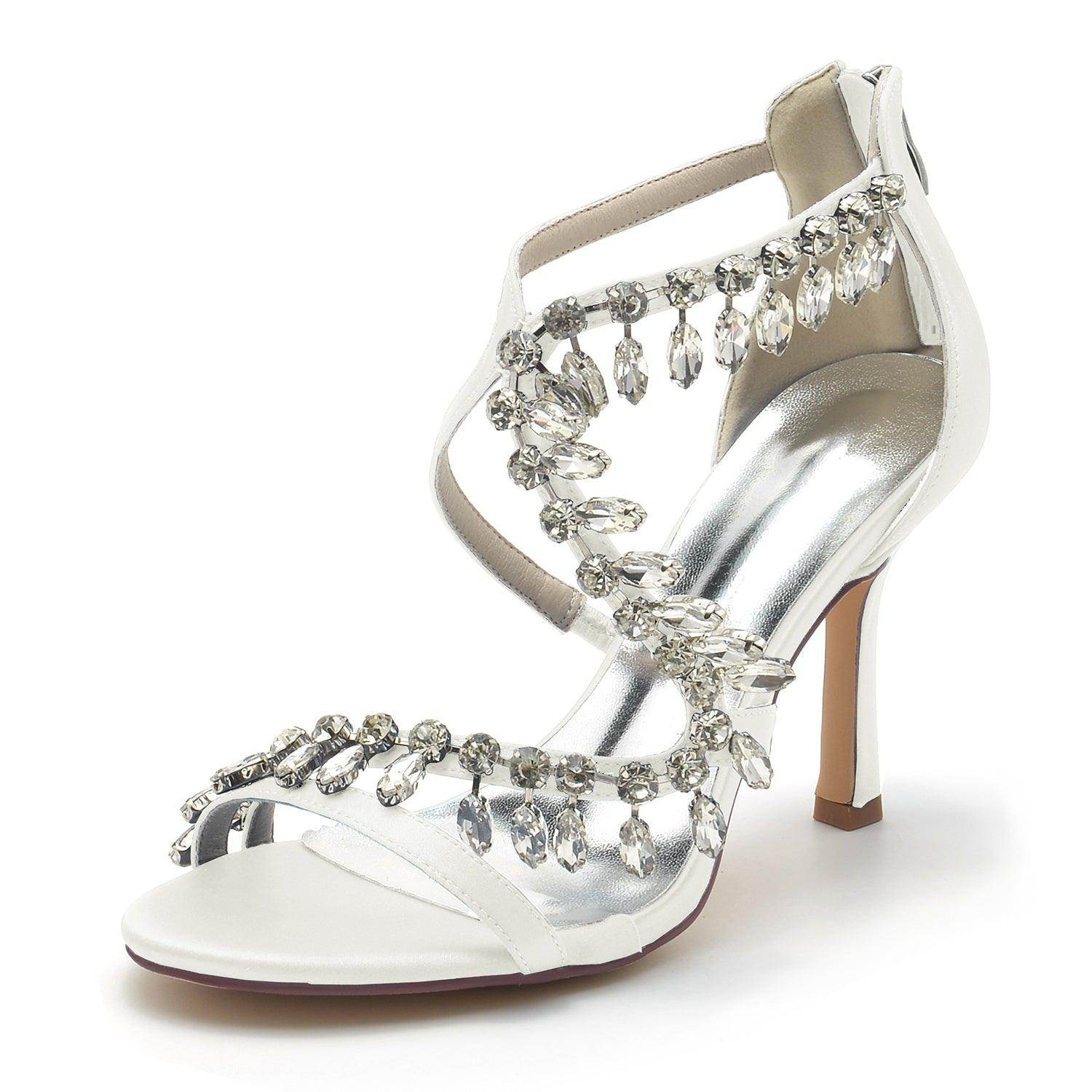 Stiletto Heel 9.5cm Silk-Like Shoes CK0331 - COCOMELODY