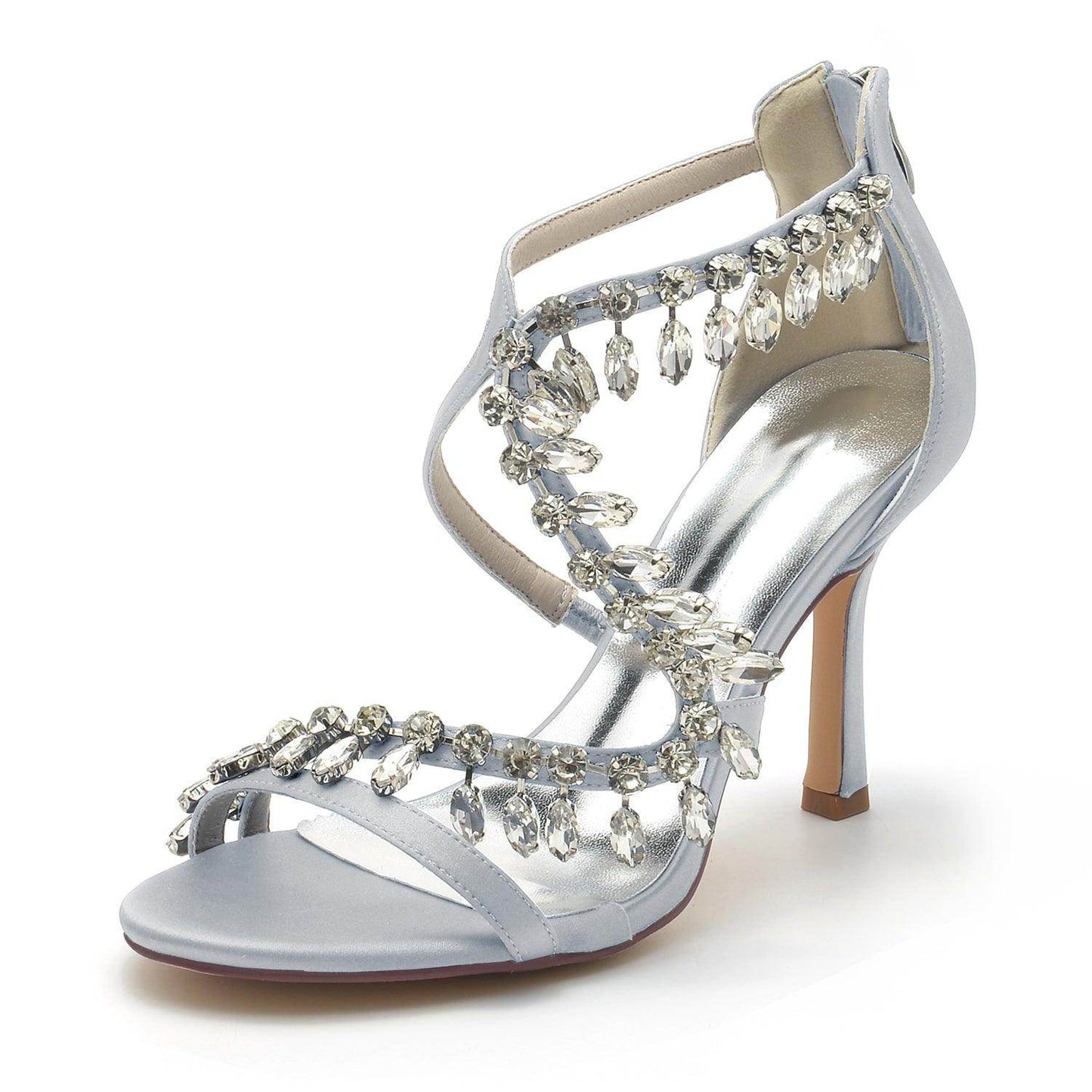 Stiletto Heel 9.5cm Silk-Like Shoes CK0331 - COCOMELODY