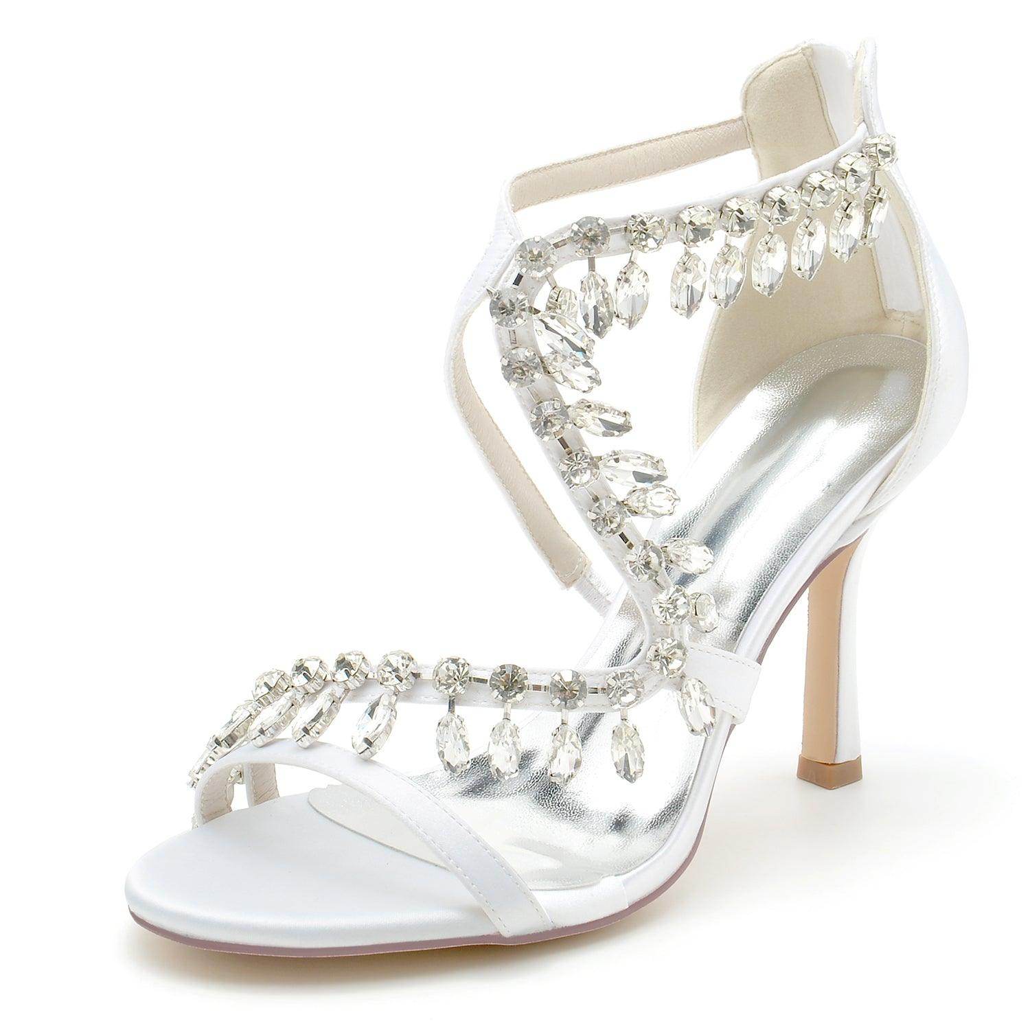 Stiletto Heel 9.5cm Silk-Like Shoes CK0331 - COCOMELODY