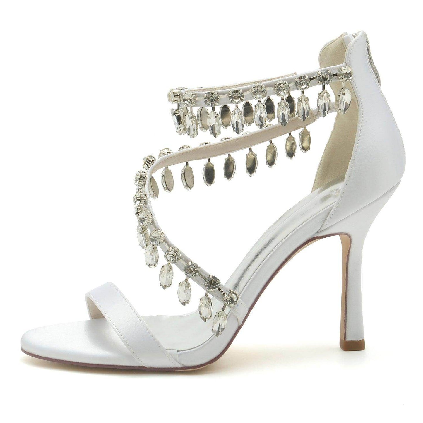 Stiletto Heel 9.5cm Silk-Like Shoes CK0332 - COCOMELODY