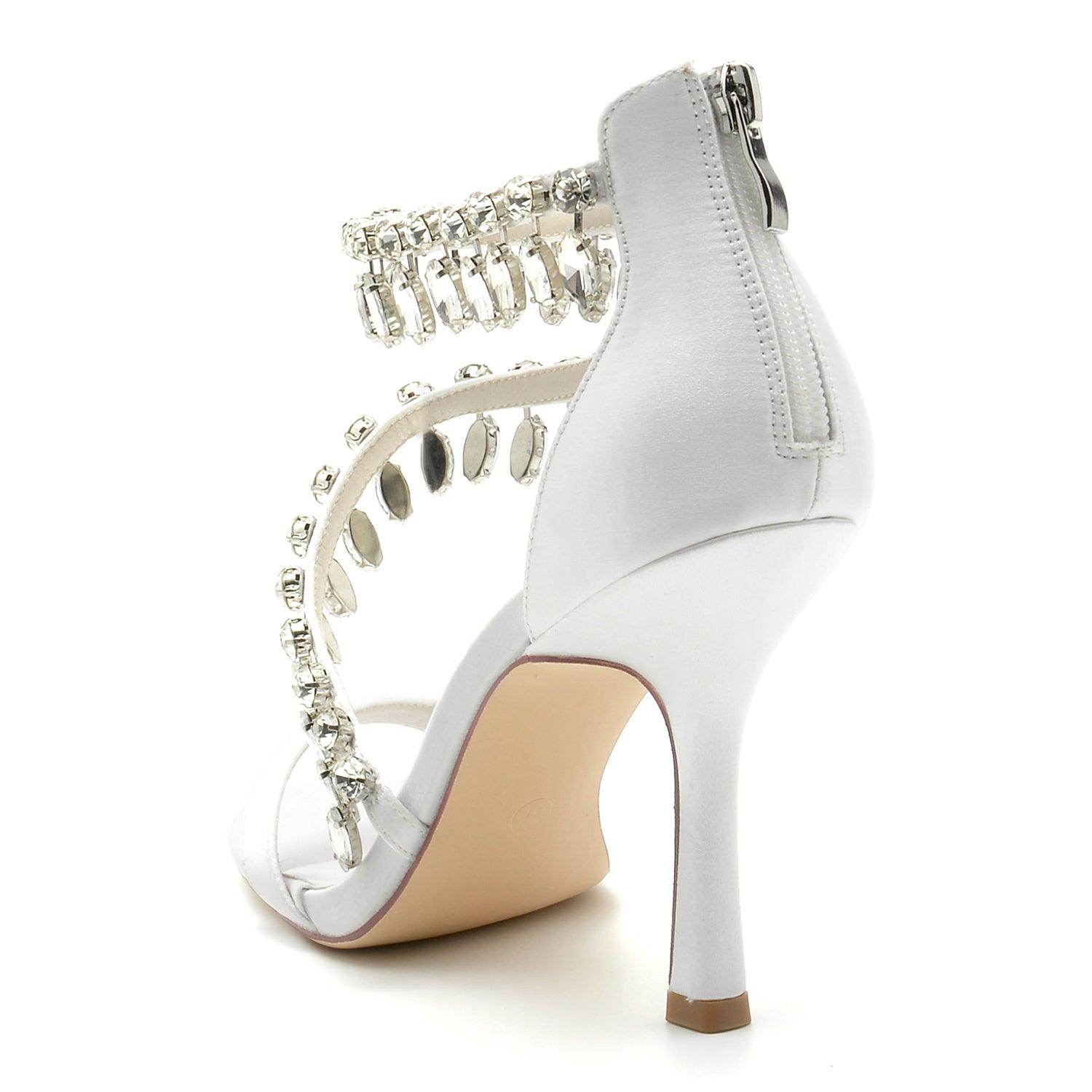 Stiletto Heel 9.5cm Silk-Like Shoes CK0332 - COCOMELODY
