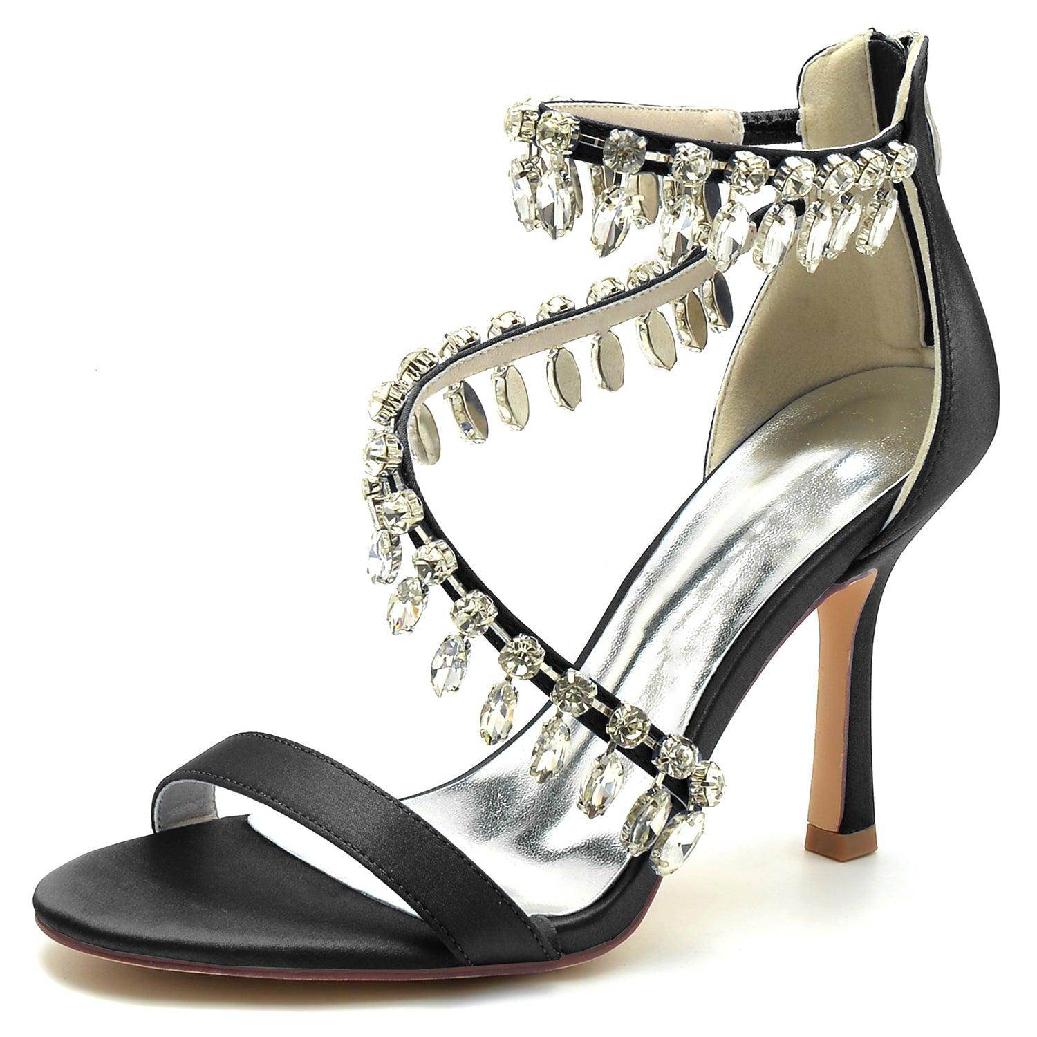 Stiletto Heel 9.5cm Silk-Like Shoes CK0332 - COCOMELODY