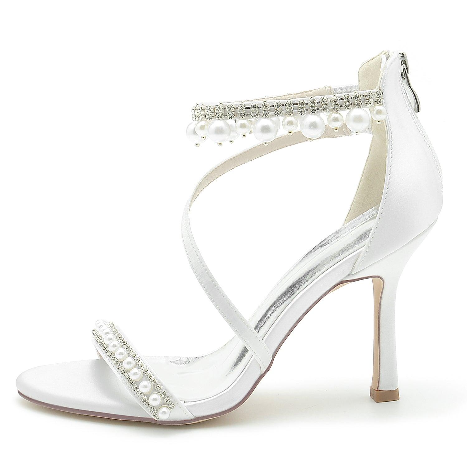 Stiletto Heel 9.5cm Silk-Like Shoes CK0333 - COCOMELODY