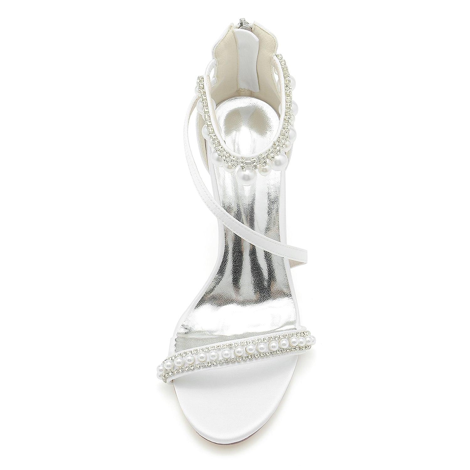 Stiletto Heel 9.5cm Silk-Like Shoes CK0333 - COCOMELODY