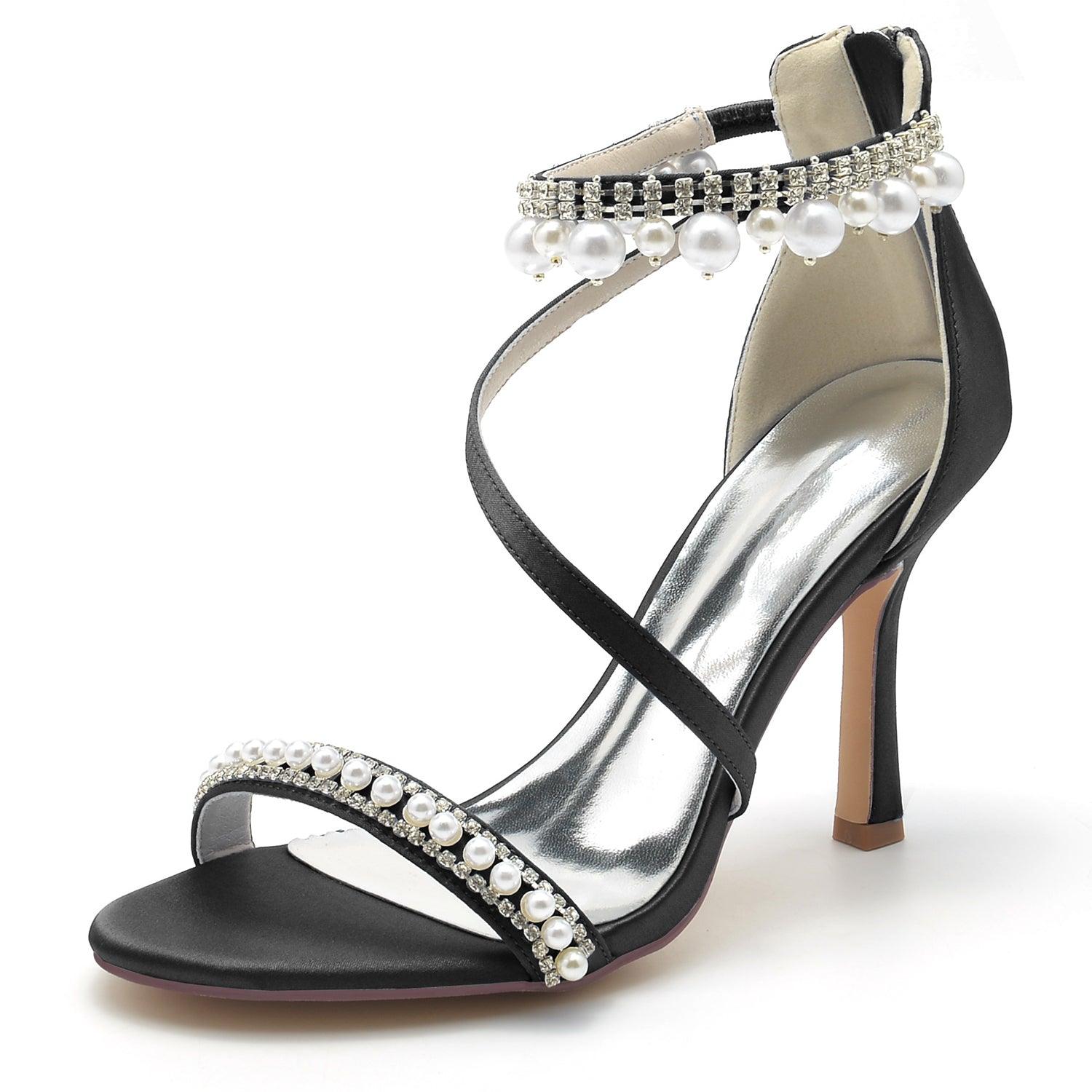 Stiletto Heel 9.5cm Silk-Like Shoes CK0333 - COCOMELODY