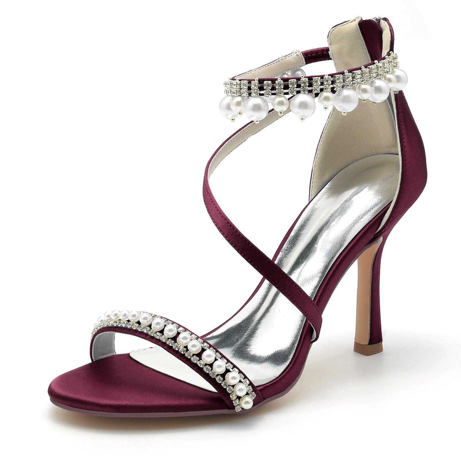 Stiletto Heel 9.5cm Silk-Like Shoes CK0333 - COCOMELODY