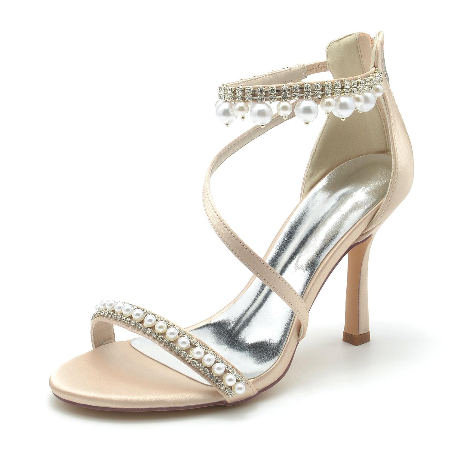 Stiletto Heel 9.5cm Silk-Like Shoes CK0333 - COCOMELODY