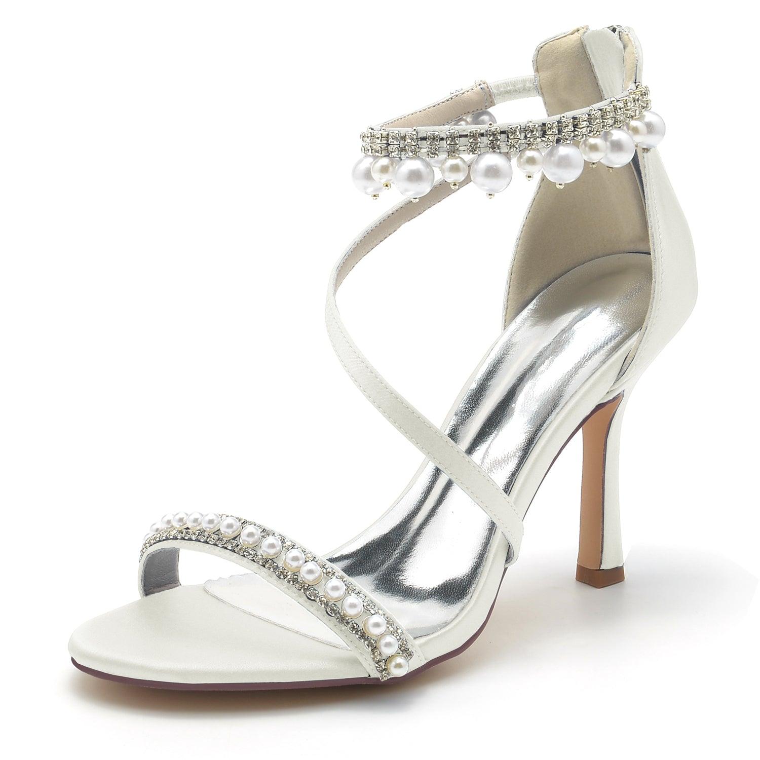 Stiletto Heel 9.5cm Silk-Like Shoes CK0333 - COCOMELODY