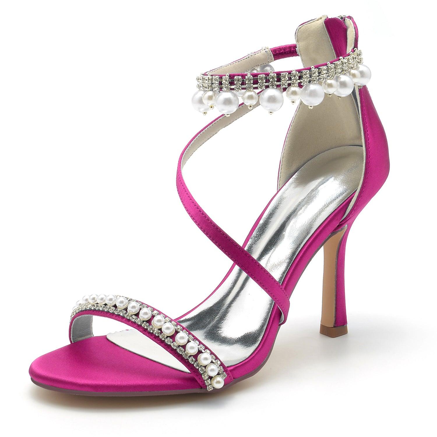 Stiletto Heel 9.5cm Silk-Like Shoes CK0333 - COCOMELODY