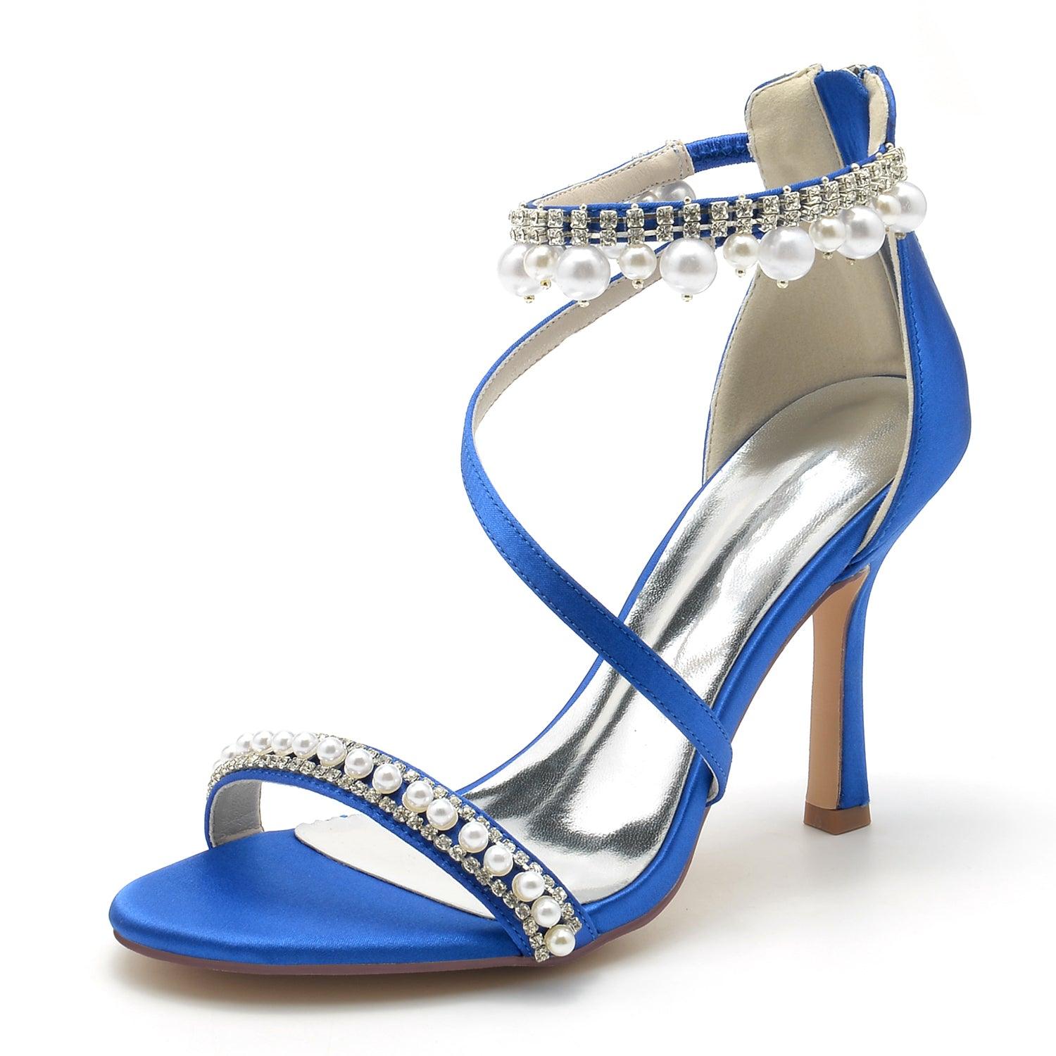 Stiletto Heel 9.5cm Silk-Like Shoes CK0333 - COCOMELODY
