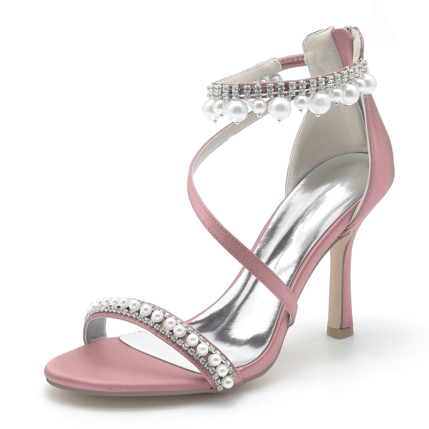 Stiletto Heel 9.5cm Silk-Like Shoes CK0333 - COCOMELODY