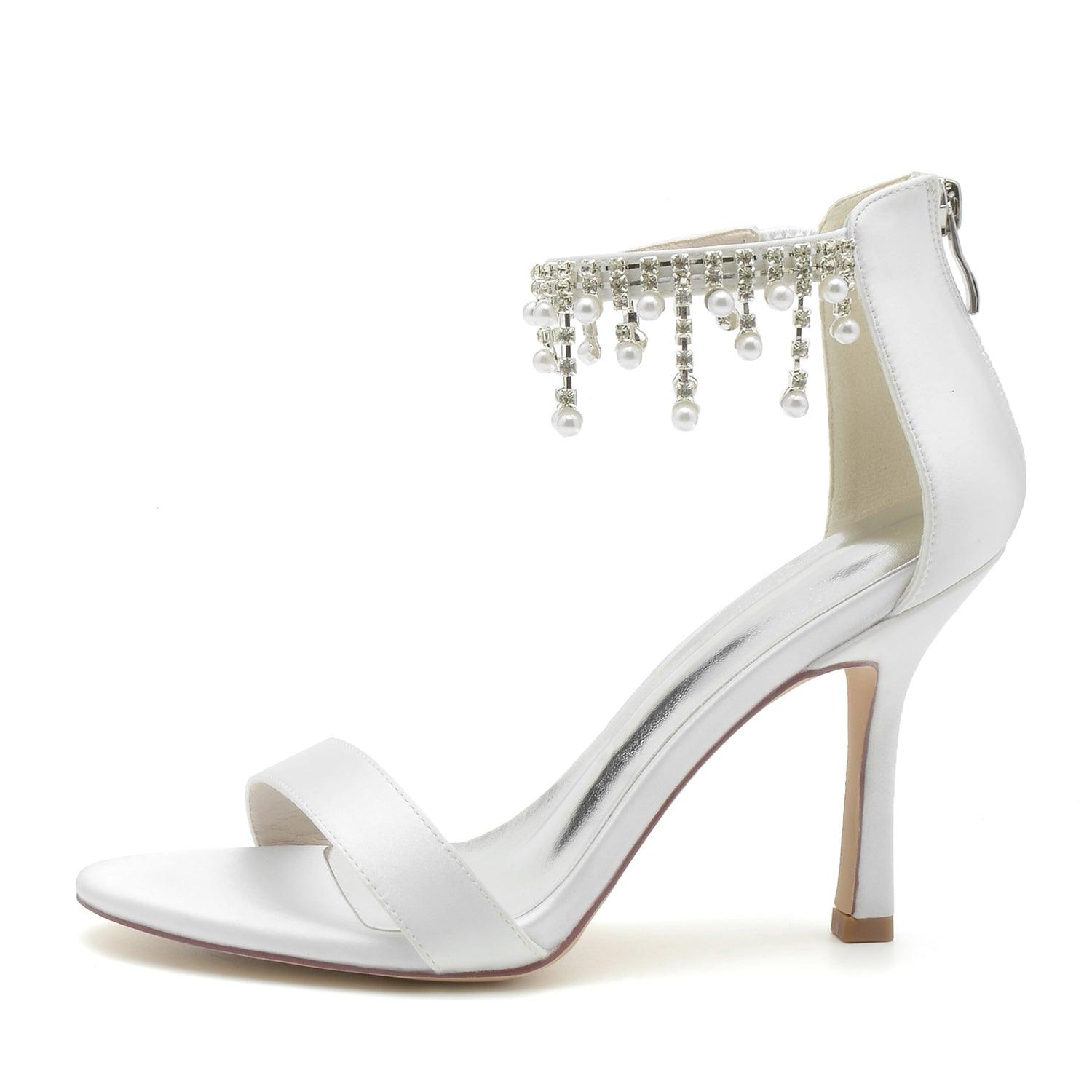 Stiletto Heel 9.5cm Silk-Like Shoes CK0334 - COCOMELODY