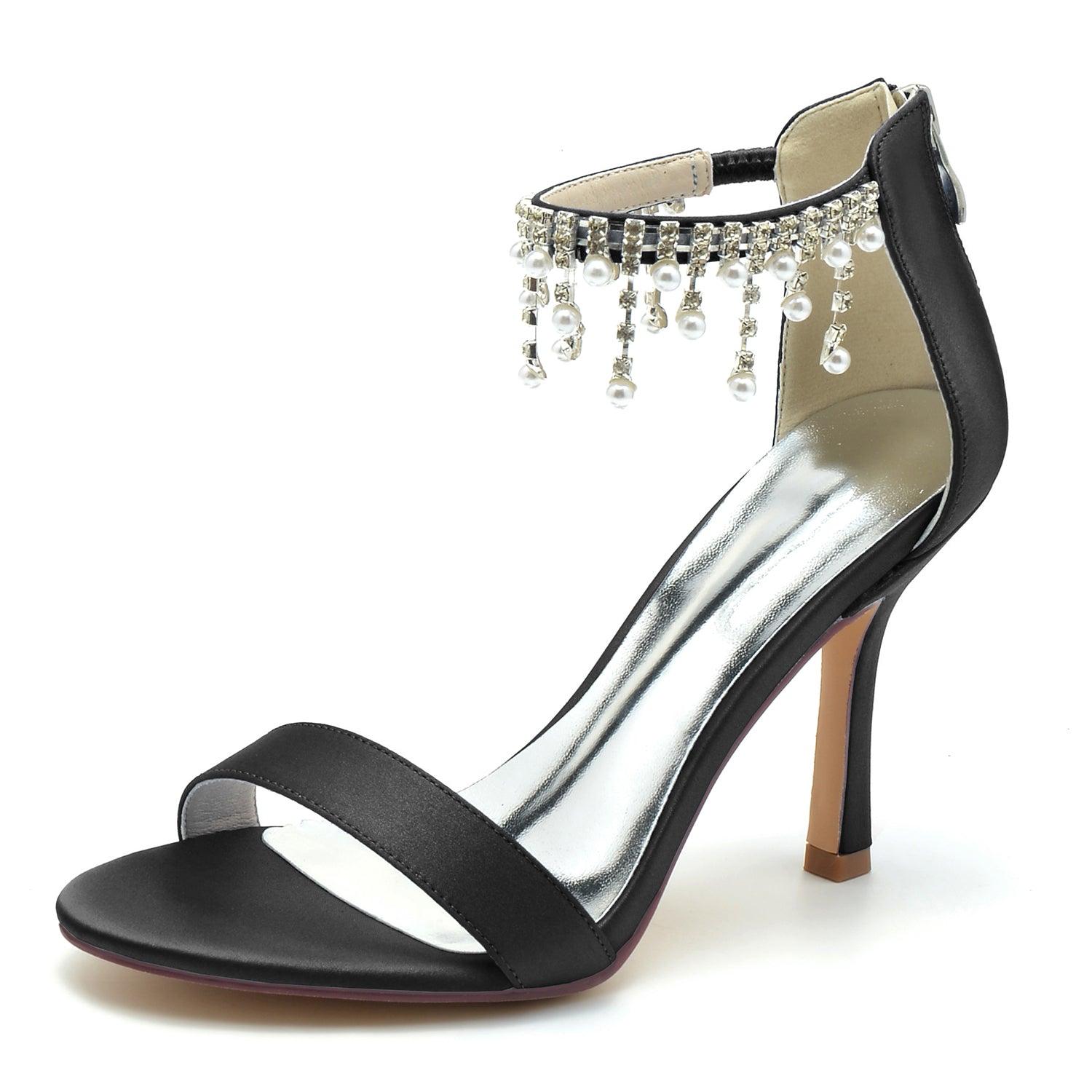 Stiletto Heel 9.5cm Silk-Like Shoes CK0334 - COCOMELODY