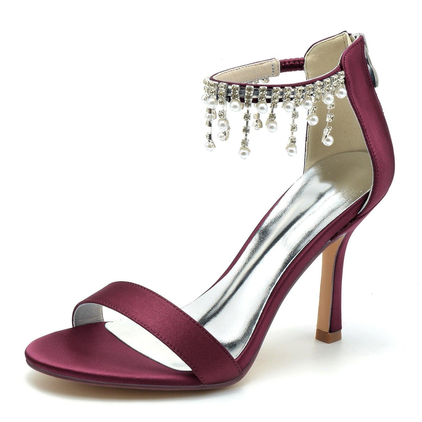 Stiletto Heel 9.5cm Silk-Like Shoes CK0334 - COCOMELODY