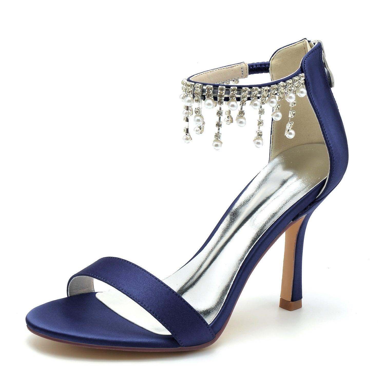 Stiletto Heel 9.5cm Silk-Like Shoes CK0334 - COCOMELODY