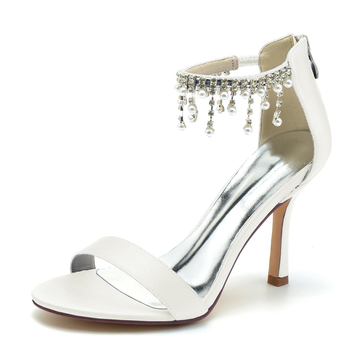 Stiletto Heel 9.5cm Silk-Like Shoes CK0334 - COCOMELODY