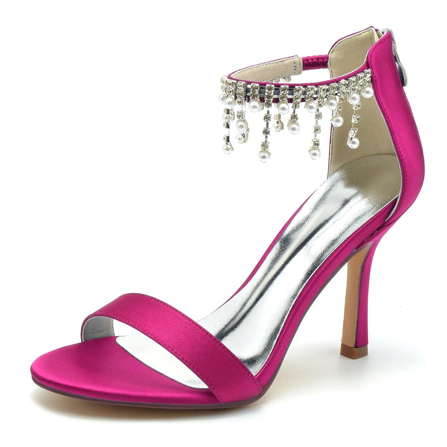Stiletto Heel 9.5cm Silk-Like Shoes CK0334 - COCOMELODY