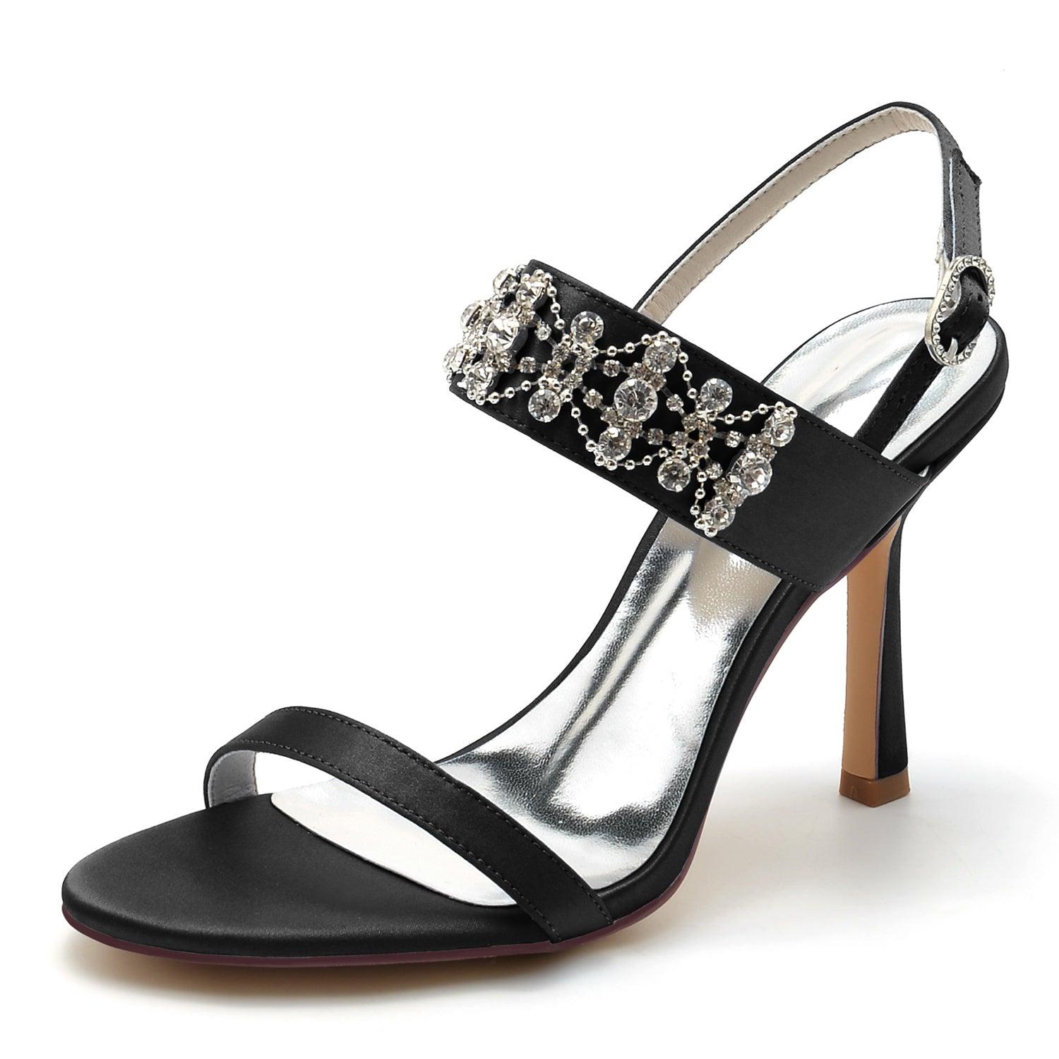 Stiletto Heel 9.5cm Silk-Like Shoes CK0335 - COCOMELODY