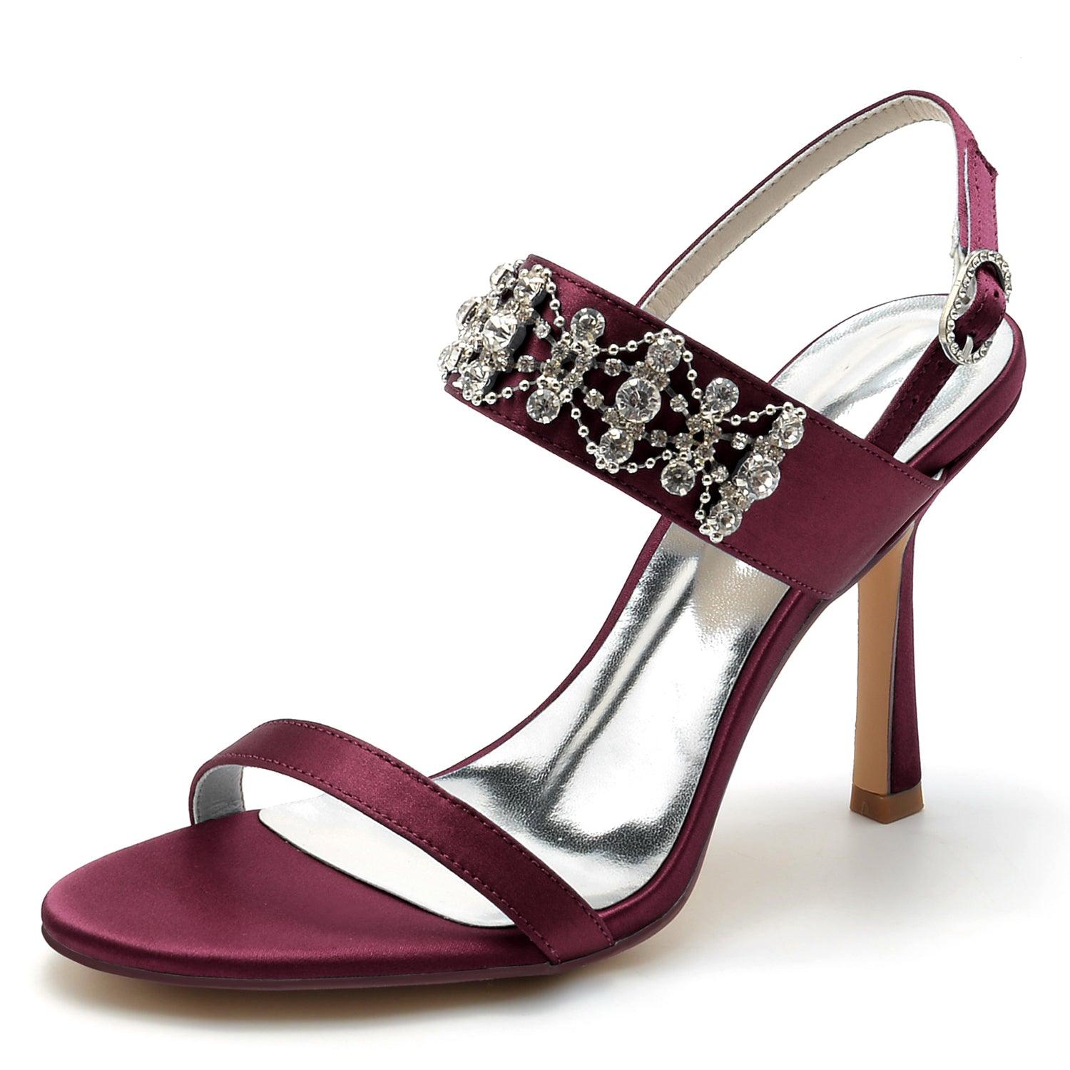 Stiletto Heel 9.5cm Silk-Like Shoes CK0335 - COCOMELODY