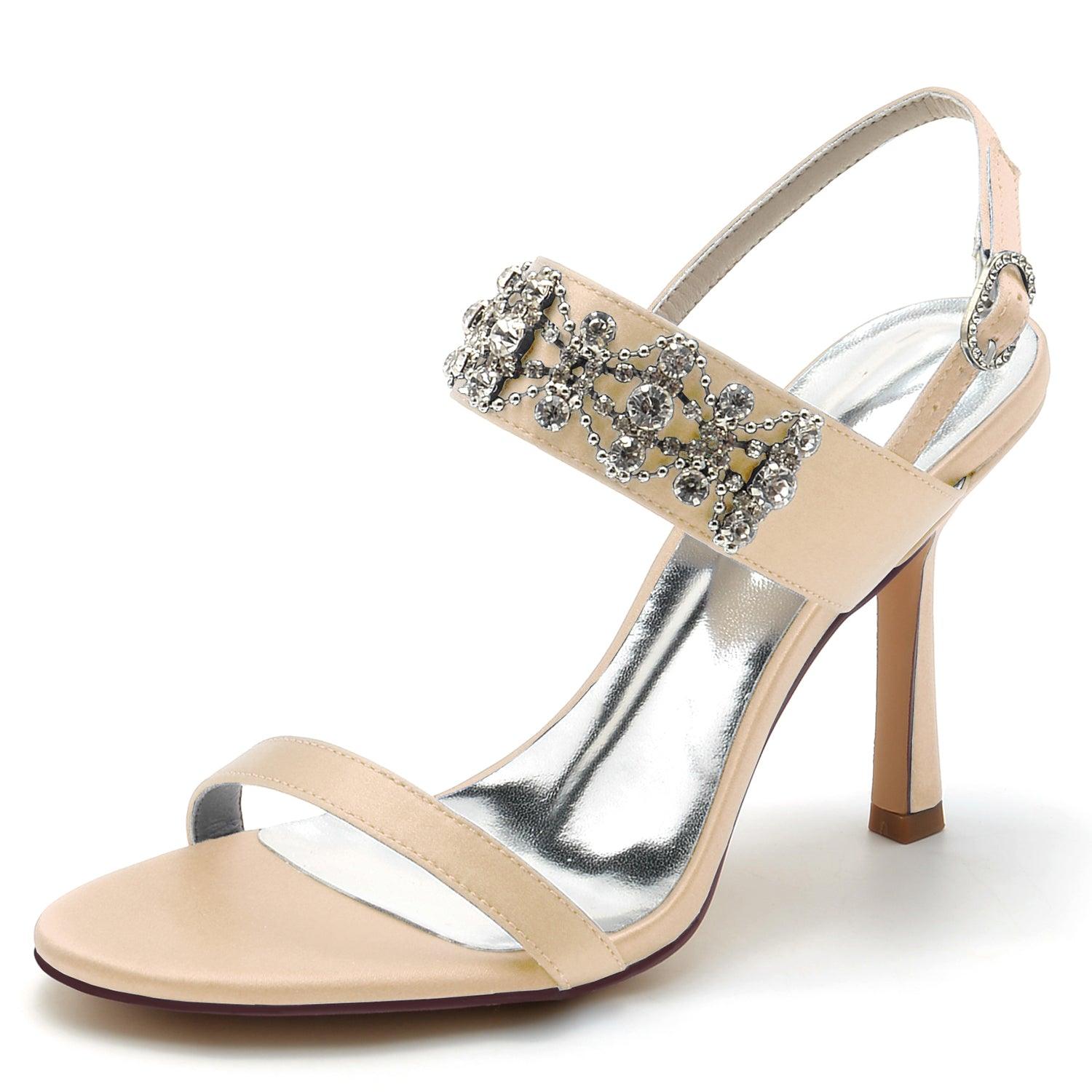 Stiletto Heel 9.5cm Silk-Like Shoes CK0335 - COCOMELODY