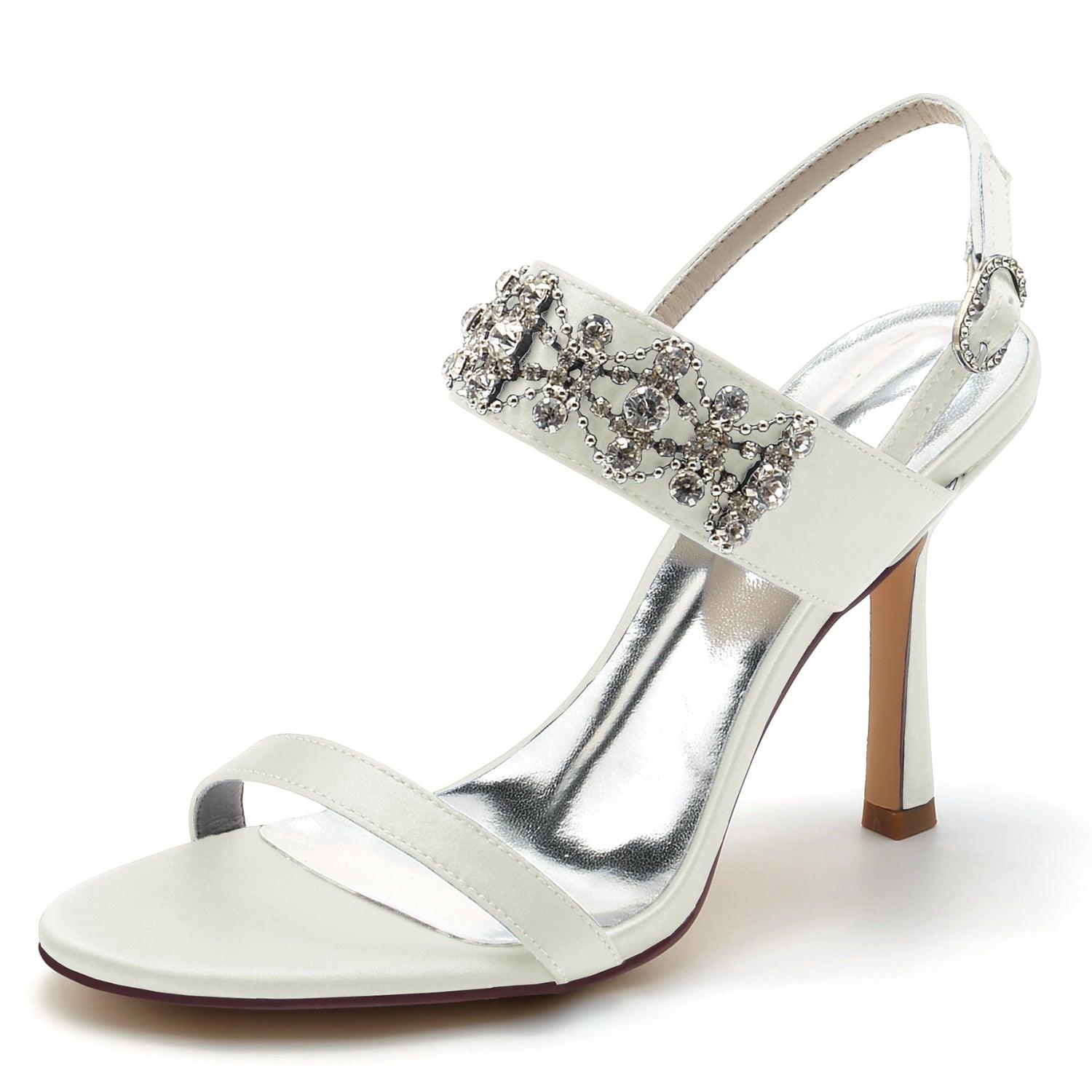 Stiletto Heel 9.5cm Silk-Like Shoes CK0335 - COCOMELODY